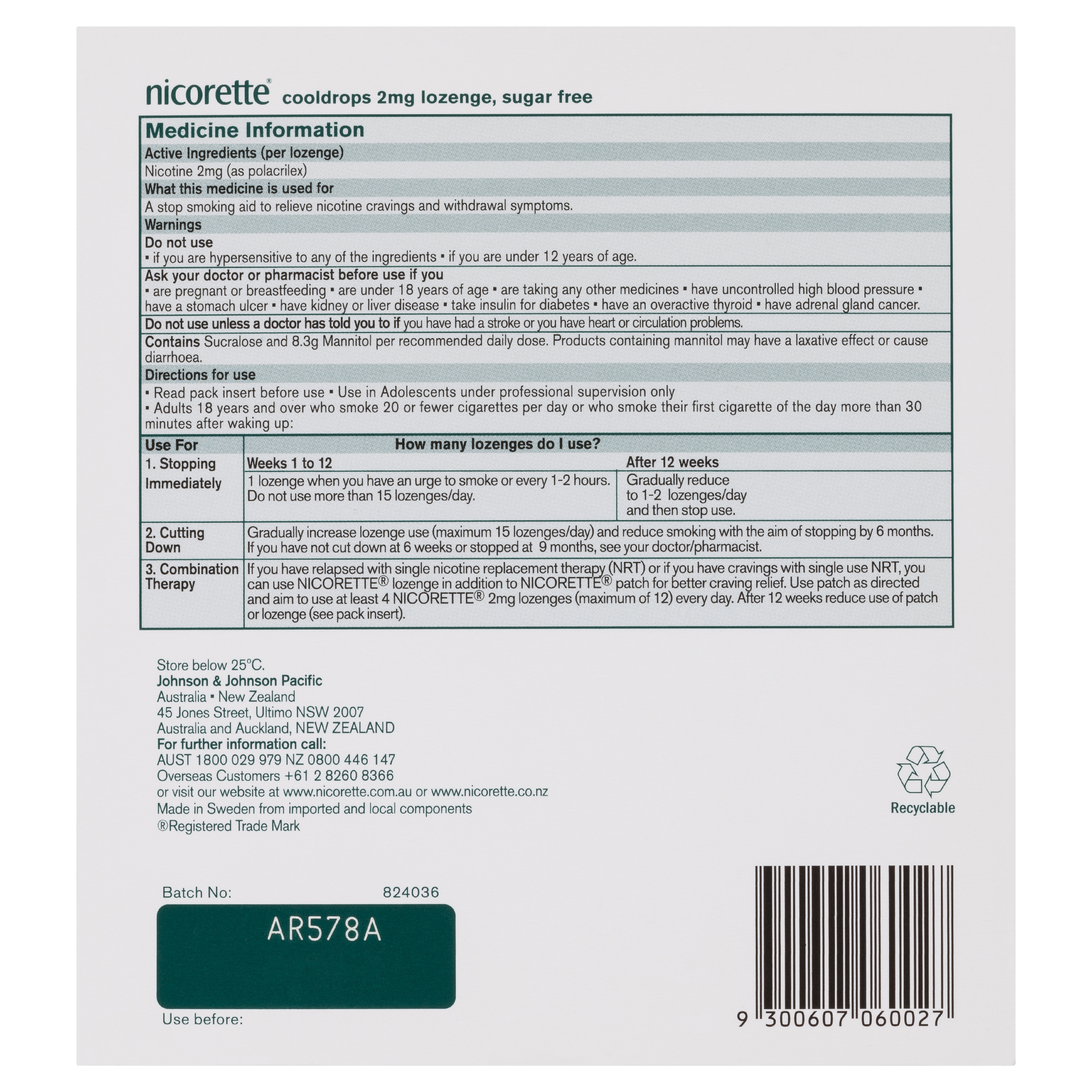 NICORETTE COOL DROPS 2MG 160 LOZENGES - Image 4