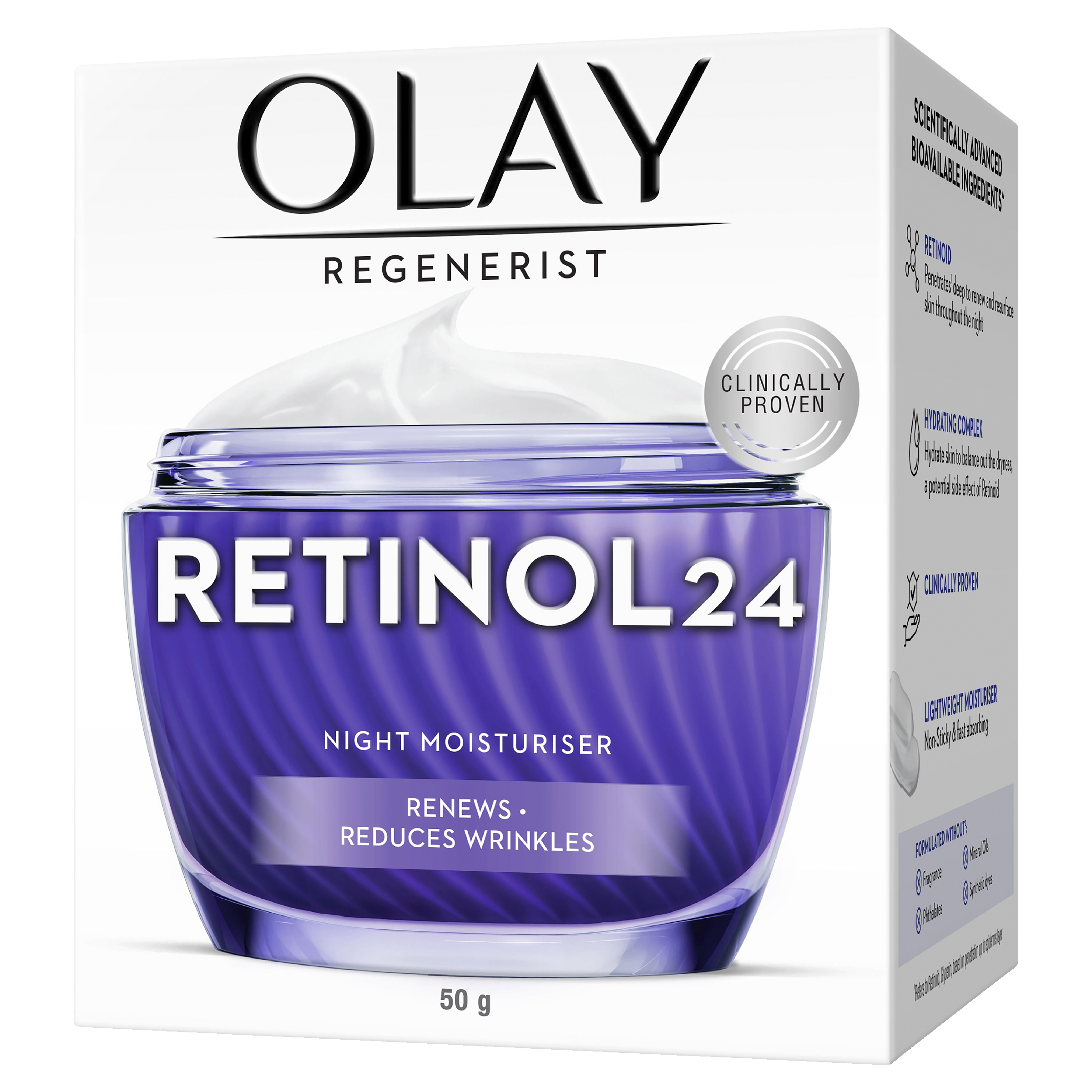 OLAY REGENERIST RETIONAL 24 FACE CREAM MOISTURISER 50G