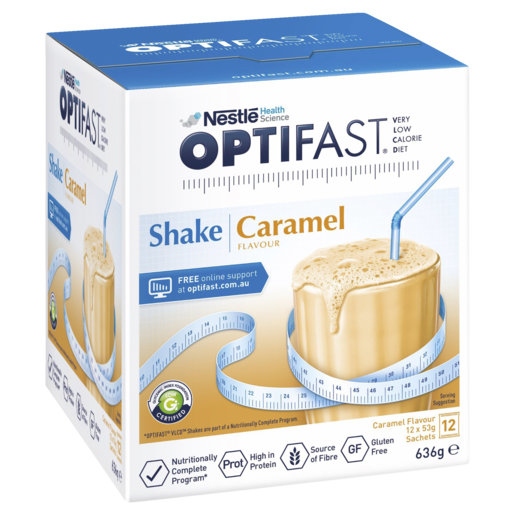 OPTIFAST VLCD SHAKE CARAMEL 53G 12 PACK
