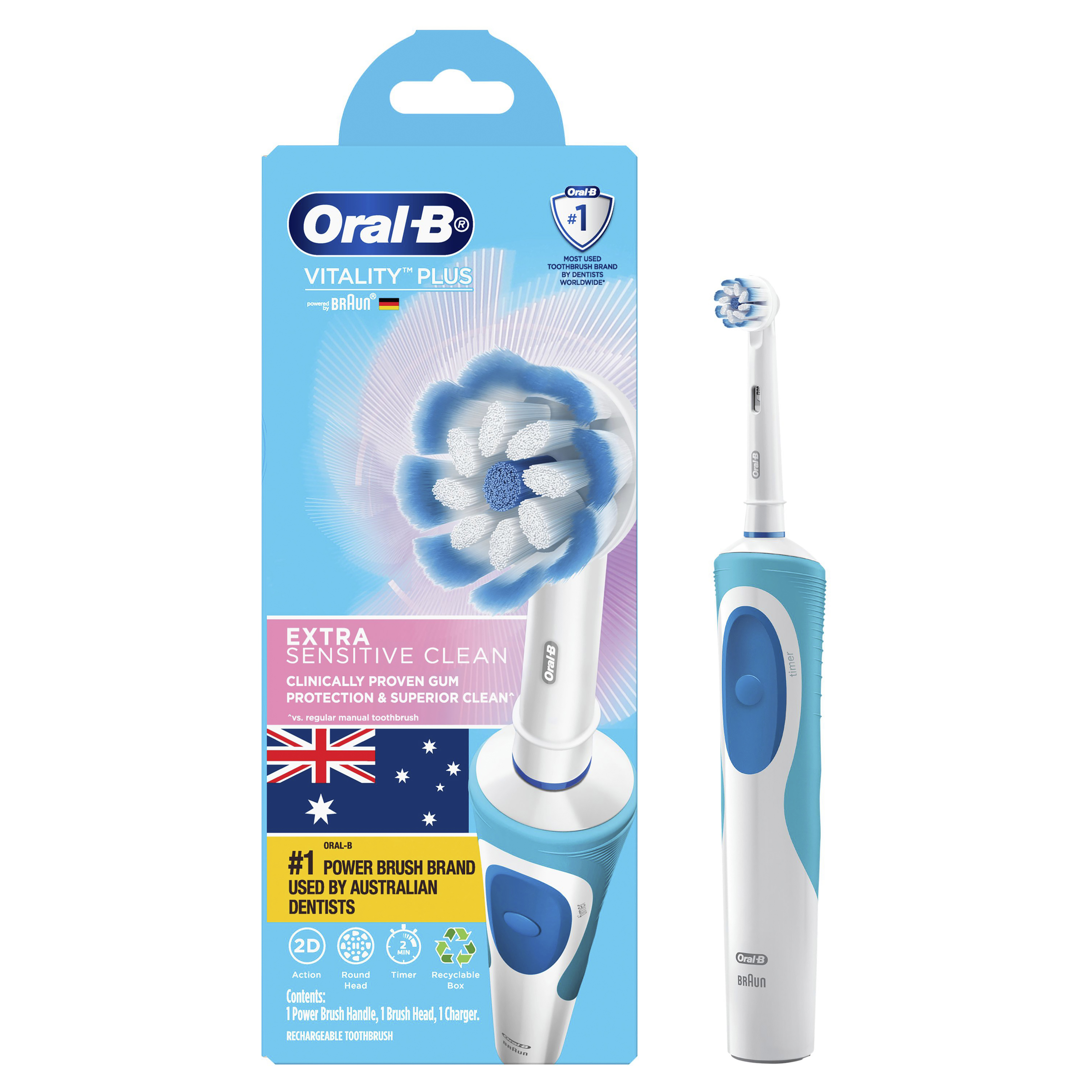 ORAL-B VITALITY+ POWER BRUSH MICROPULSE EXTRA SENSITIVE 1 PACK - Image 3