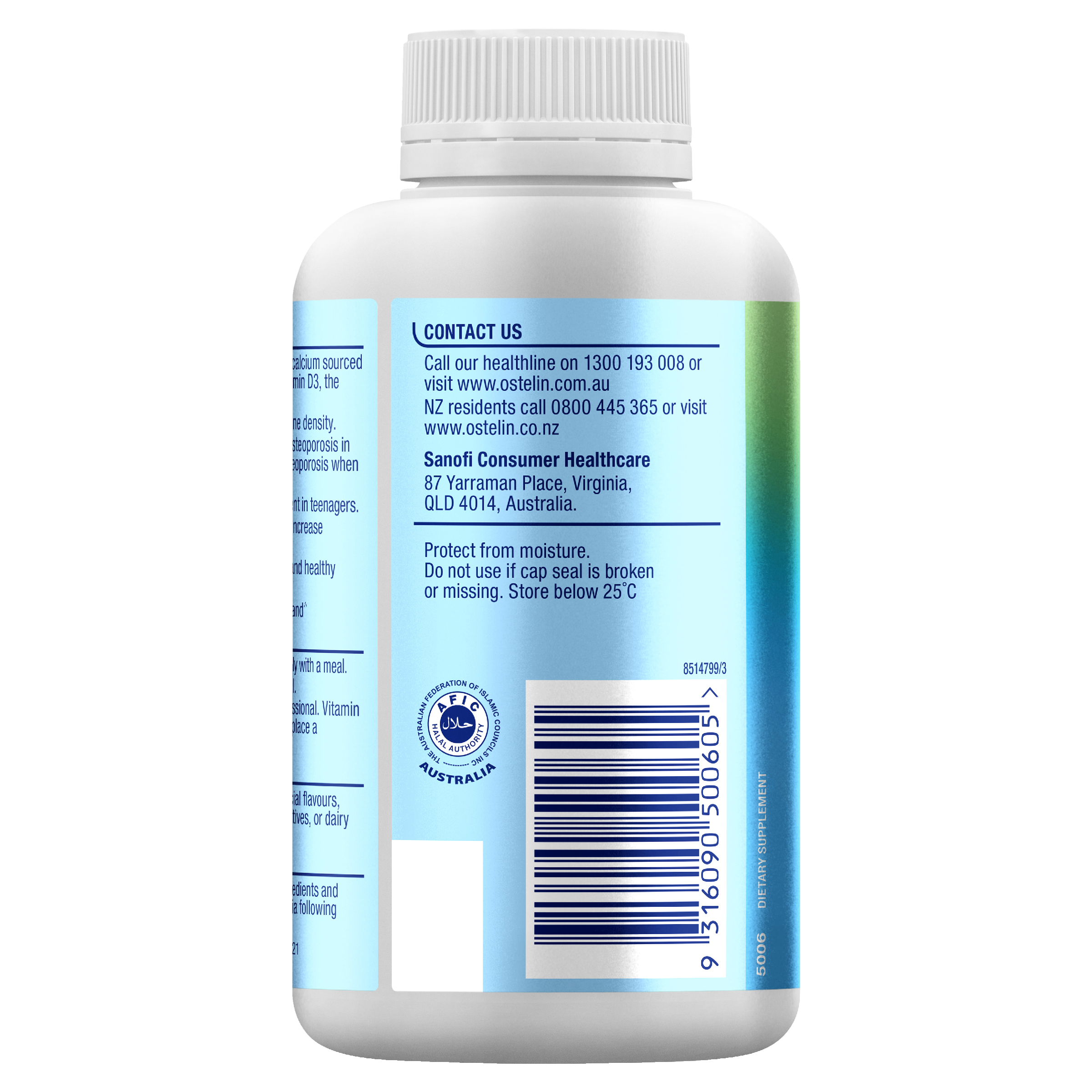 OSTELIN CALCIUM & VITAMIN D3 250 TABLETS - Image 4