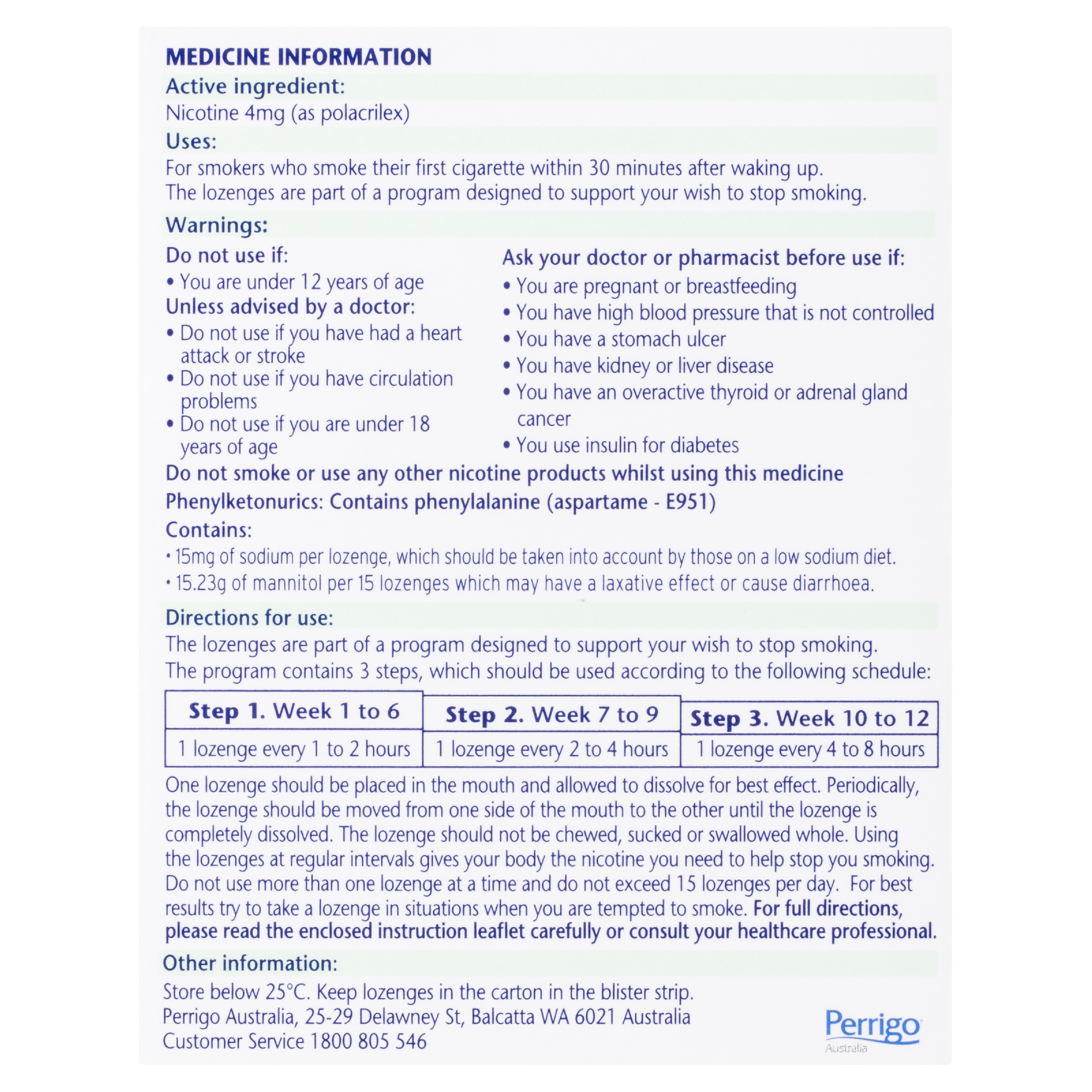NICOTINELL MINT 4MG LOZENGES 72 PACK - Image 4