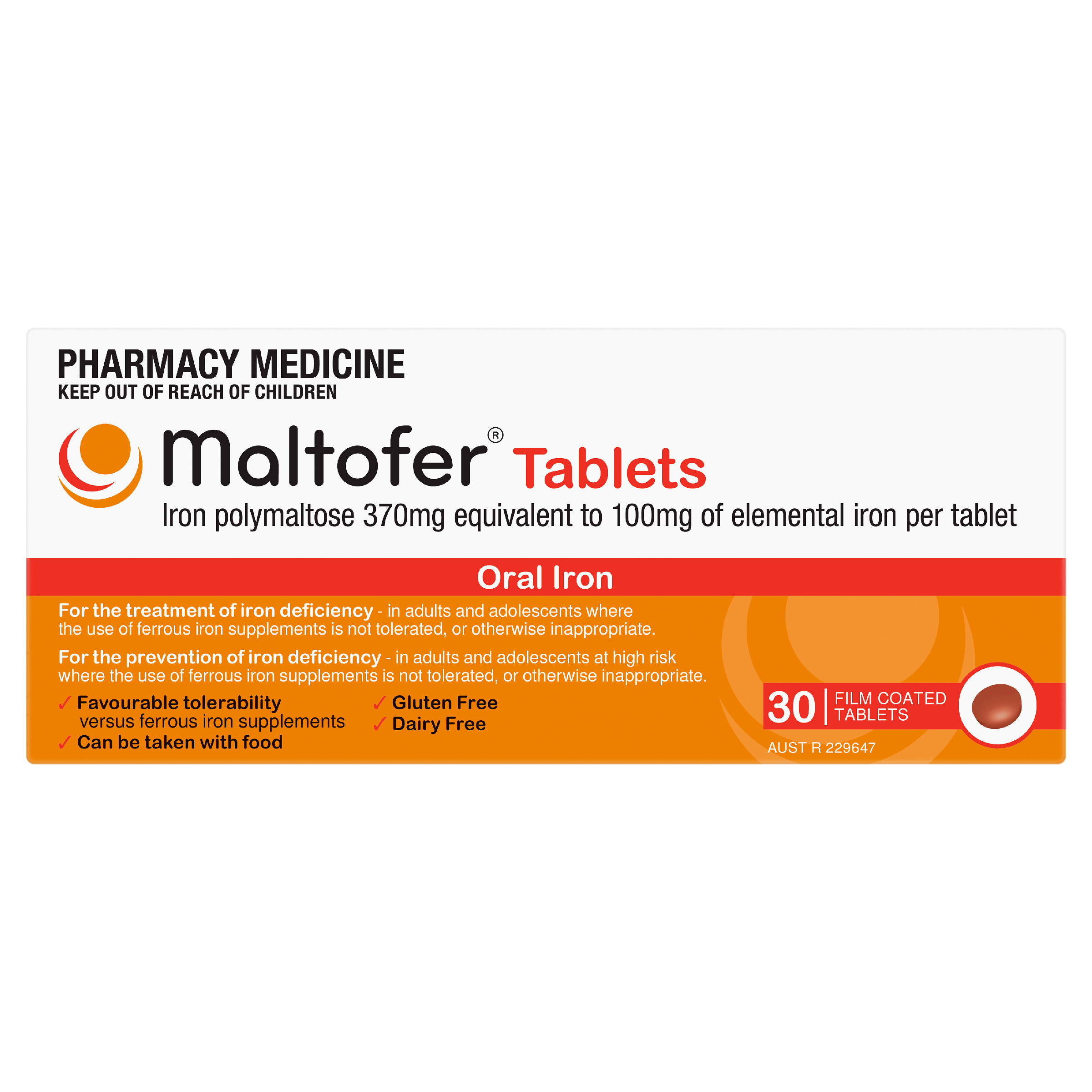 MALTOFER IRON 30 TABLETS - Image 2