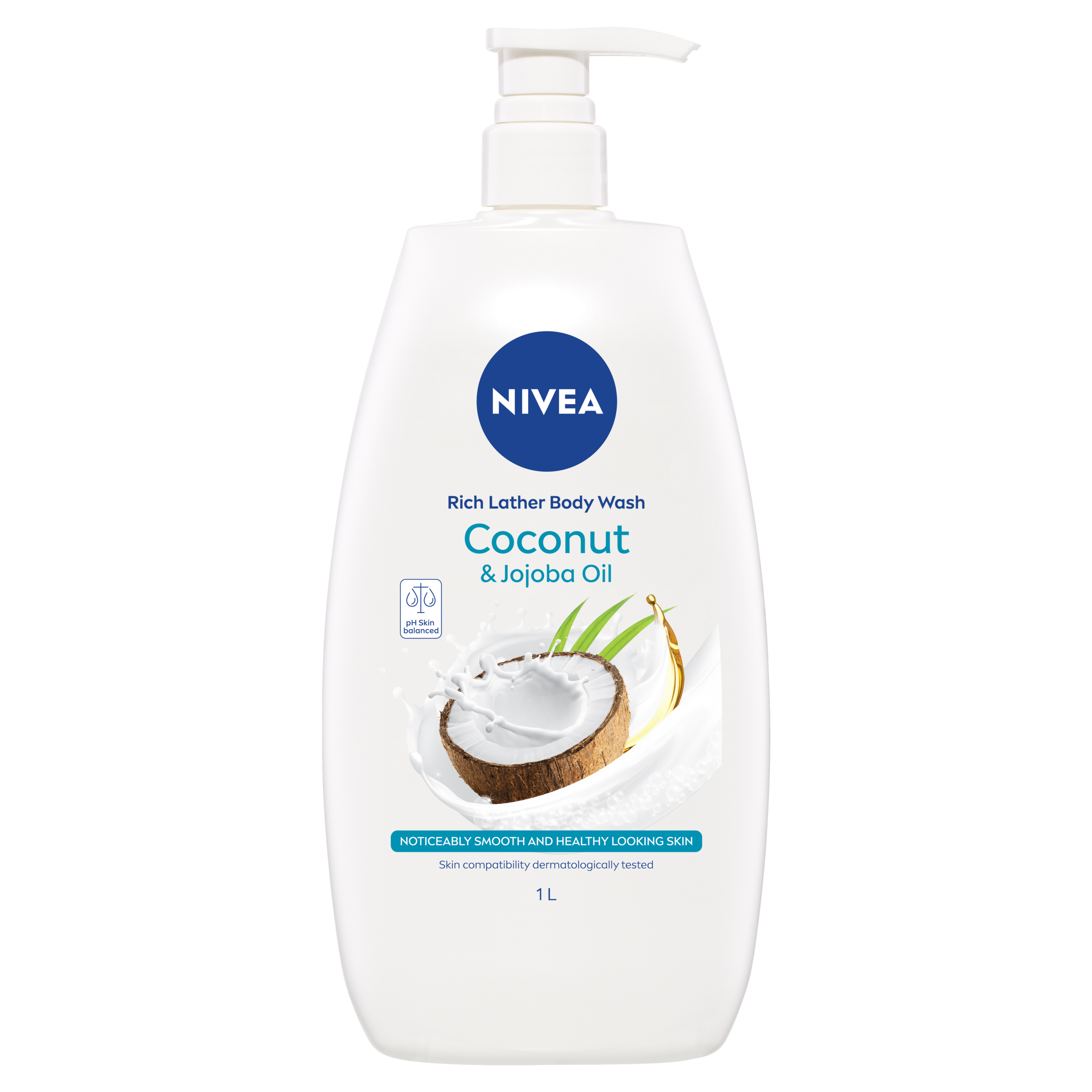 NIVEA SHOWER CREME BODY WASH COCONUT & JOJOBA OIL 1 LITRE