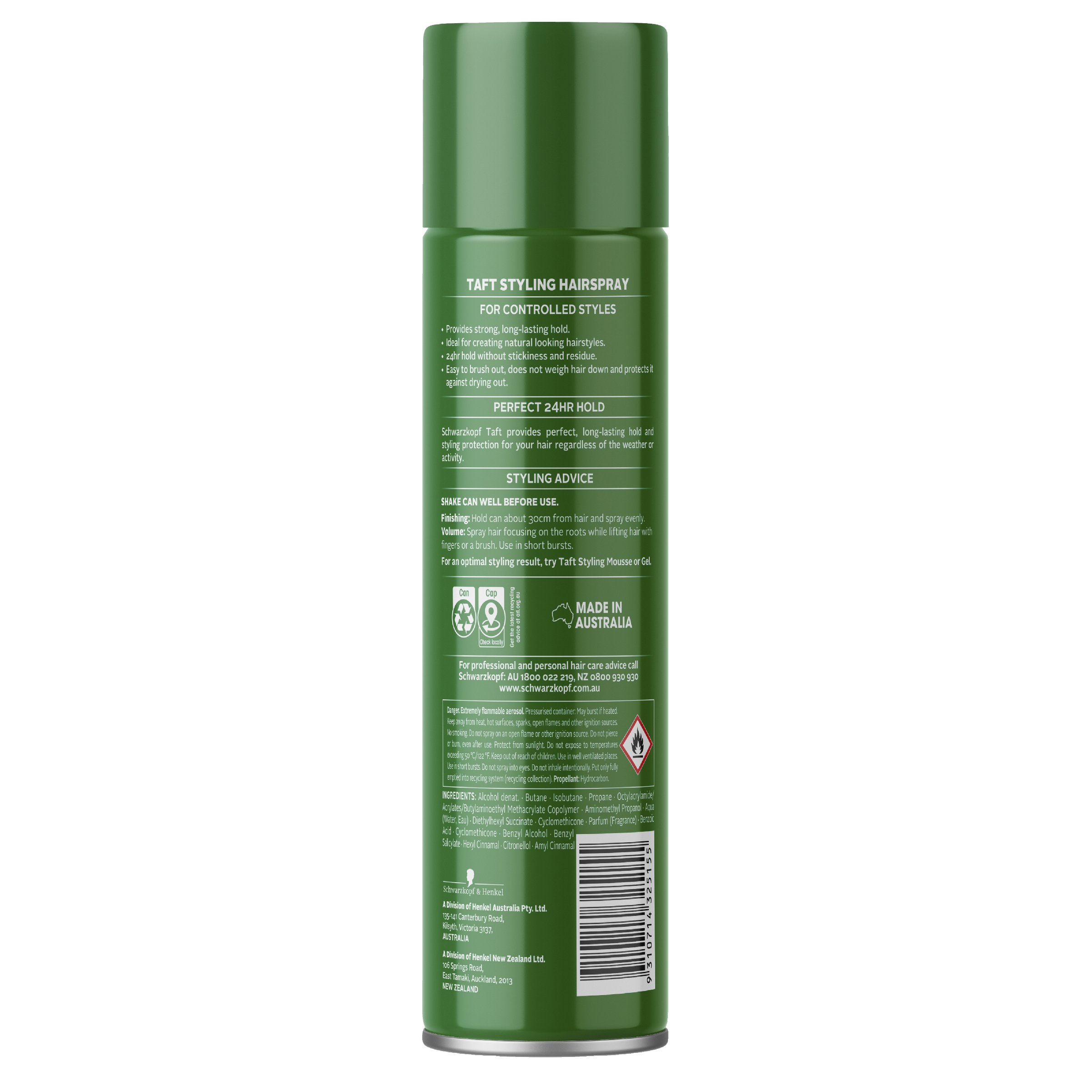 SCHWARZKOPF TAFT STRONG HOLD HAIRSPRAY 200G - Image 2