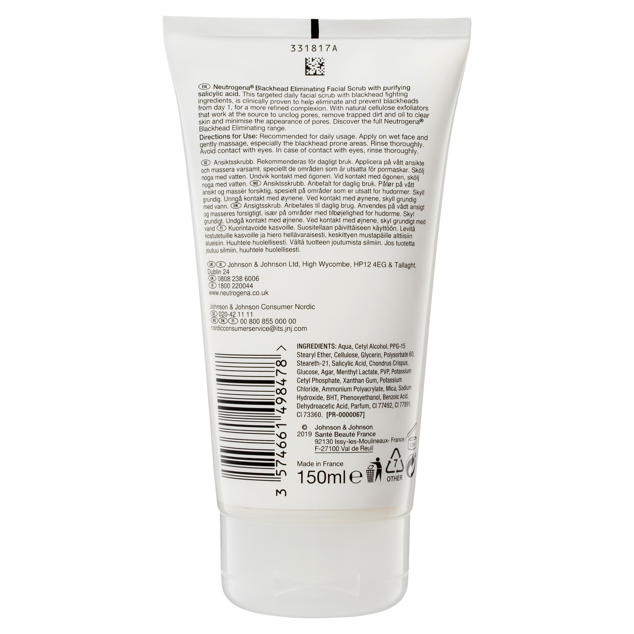 NEUTROGENA BLACKHEAD ELIMINATING SCRUB 150ML - Image 2