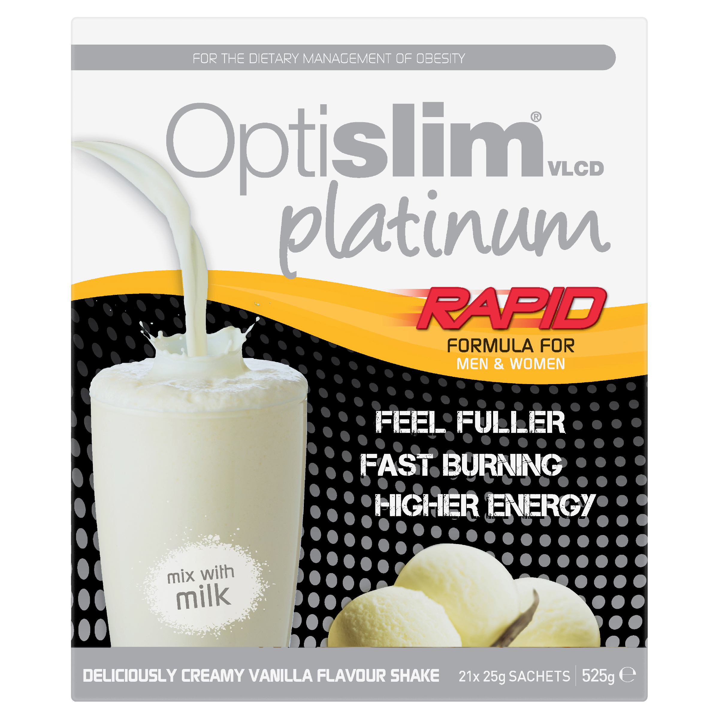 OPTISLIM VLCD PLATINUM SHAKE VANILLA 25G 21 PACK - Image 6