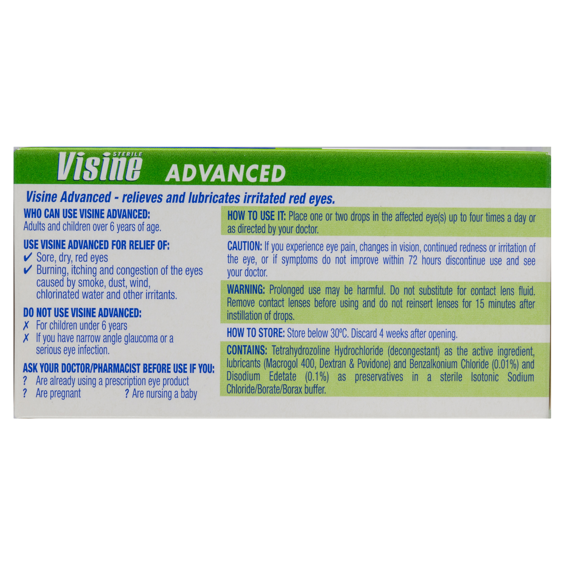 VISINE ADVANCED EYE DROPS 15ML - Image 4