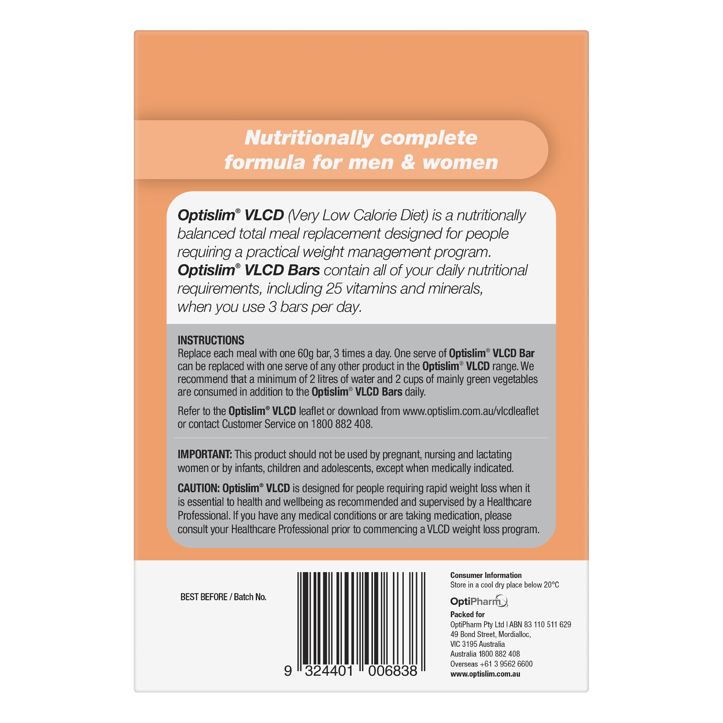 OPTISLIM VLCD BAR YOGHURT CEREAL 60G 5 PACK - Image 4