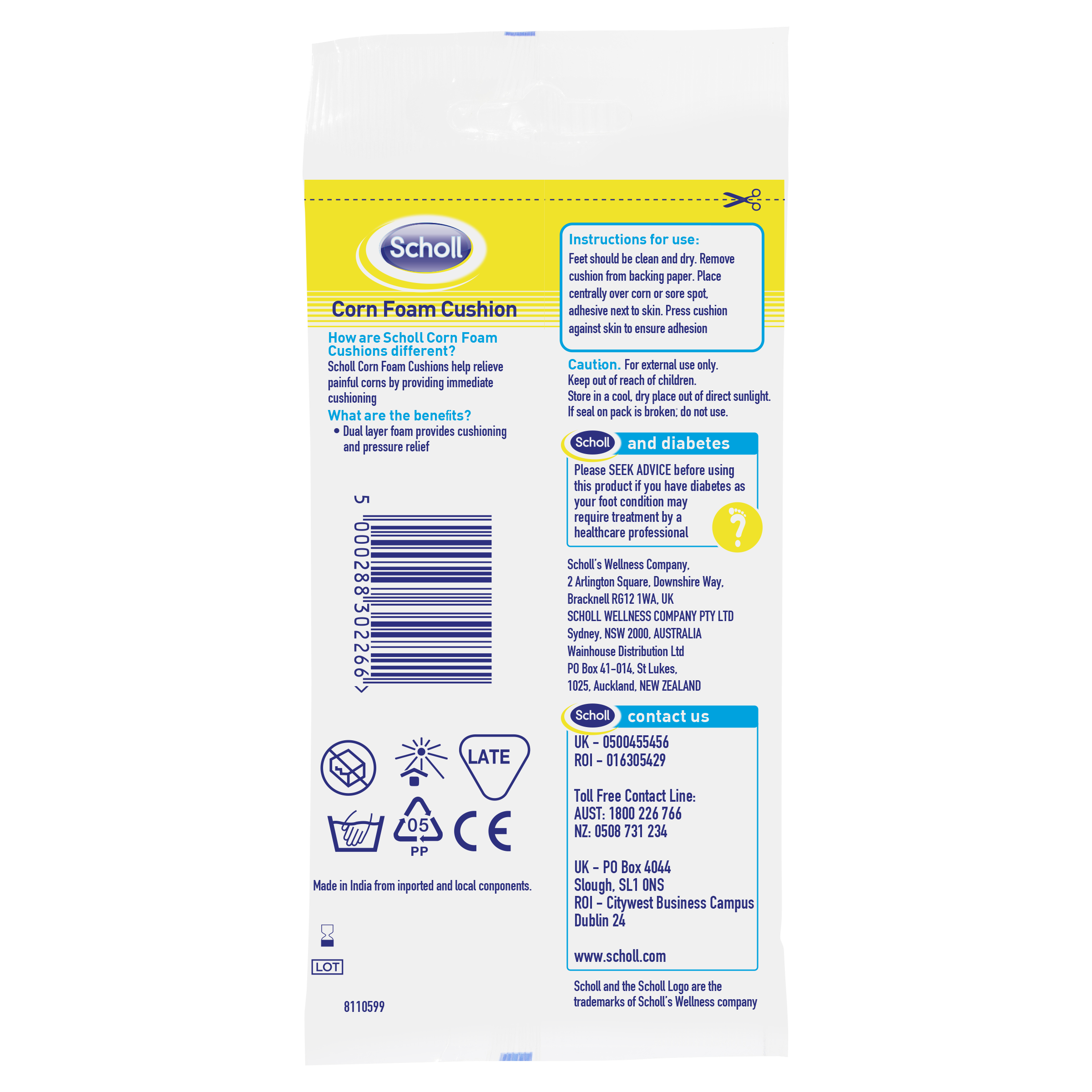 SCHOLL CORN FOAM CUSHIONS MEDICATED 9 PACK - Image 2