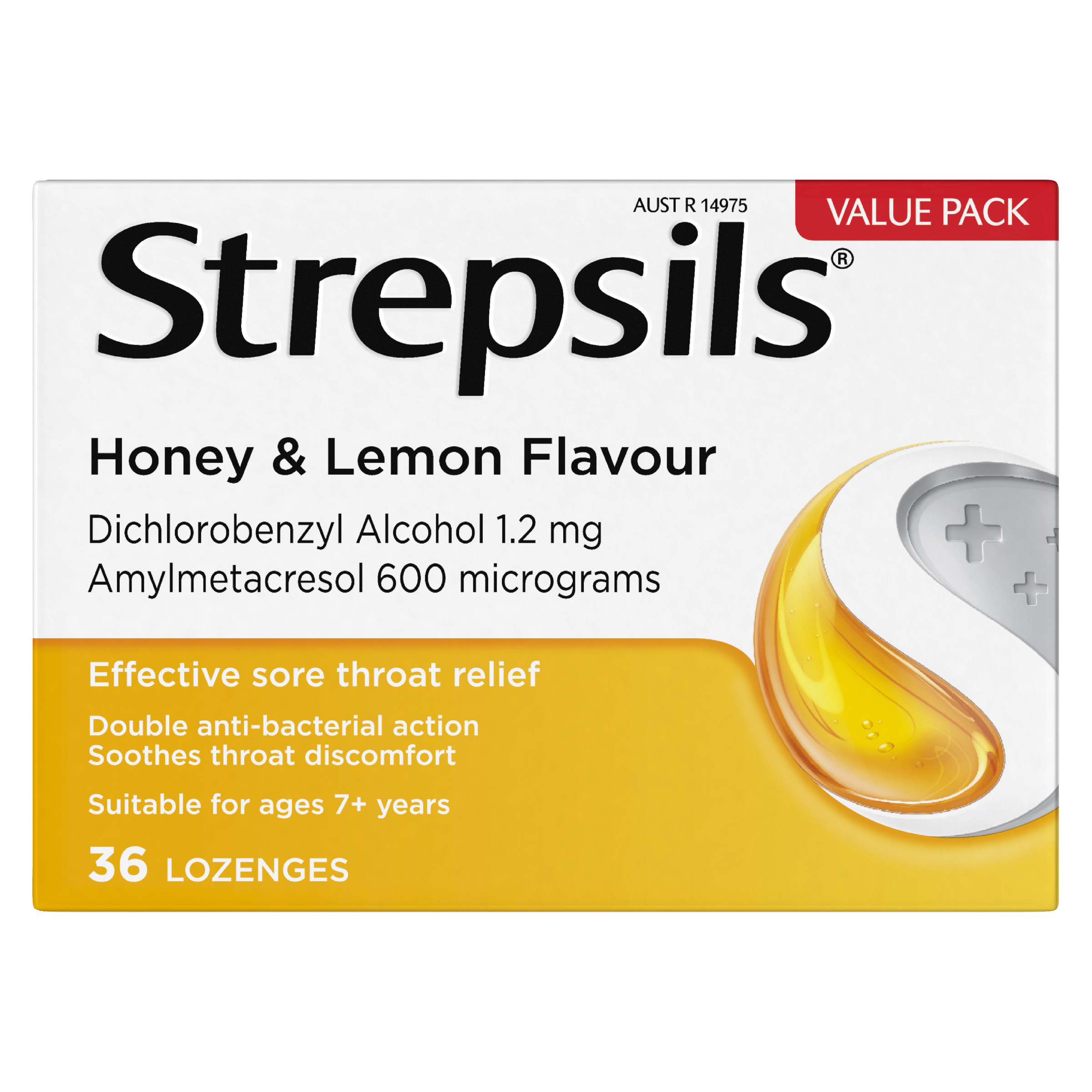 STREPSILS HONEY & LEMON 36 LOZENGES - Image 2