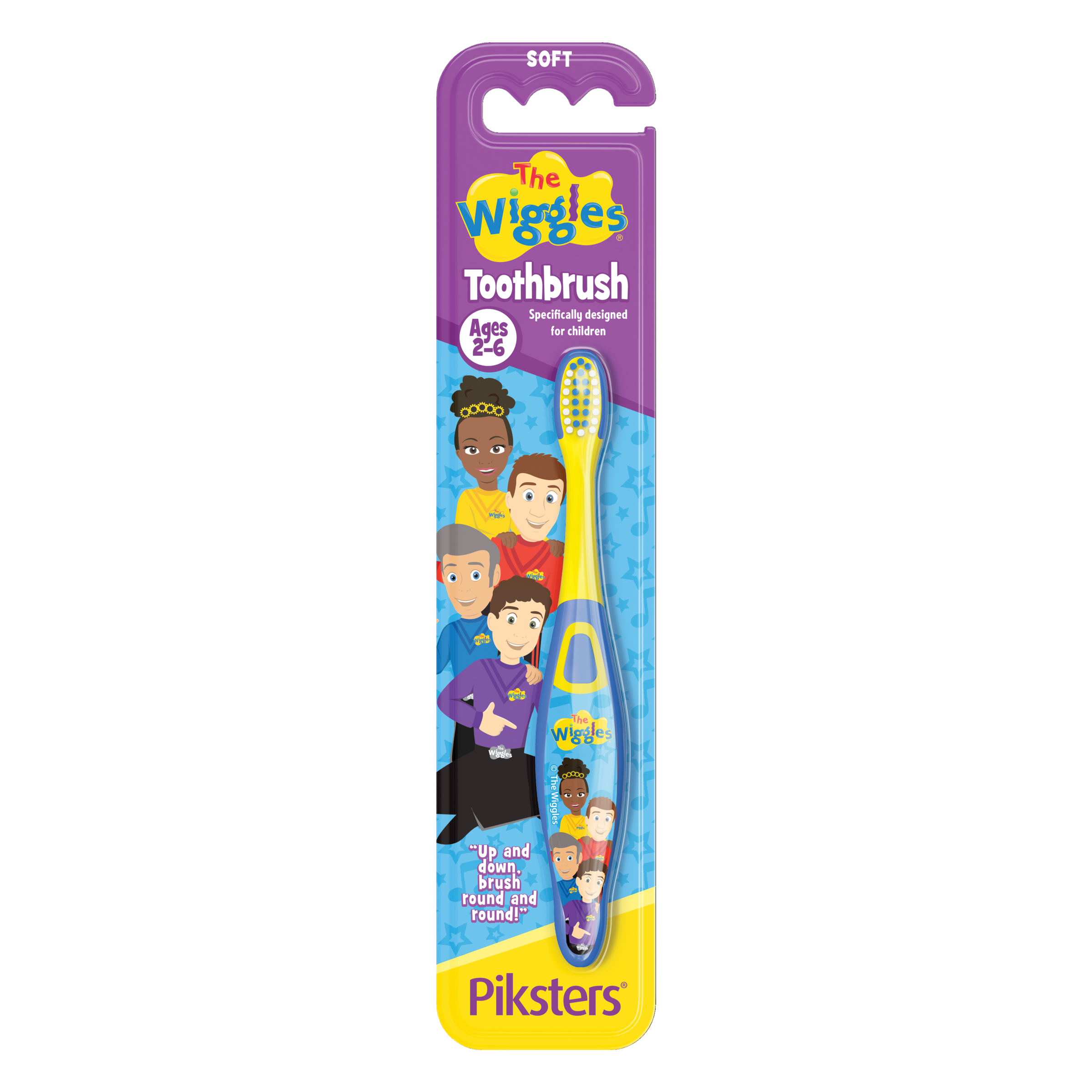 PIKSTERS TOOTHBRUSH THE WIGGLES KIDS  SOFT 2-6 YEARS 1 PACK - Image 4