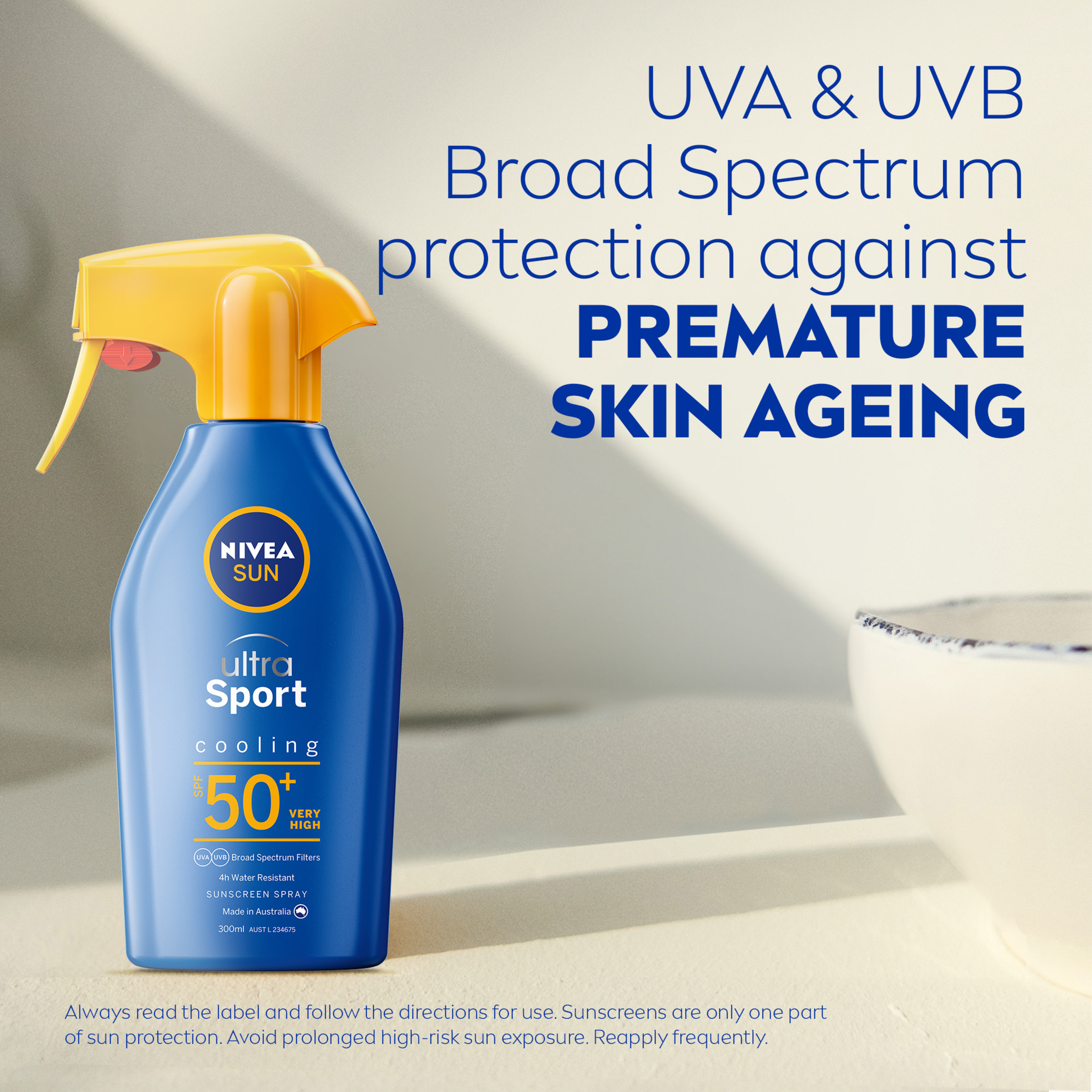 NIVEA ULTRA SPORT SUNSCREEN TRIGGER SPRAY SPF50+ 300ML - Image 3