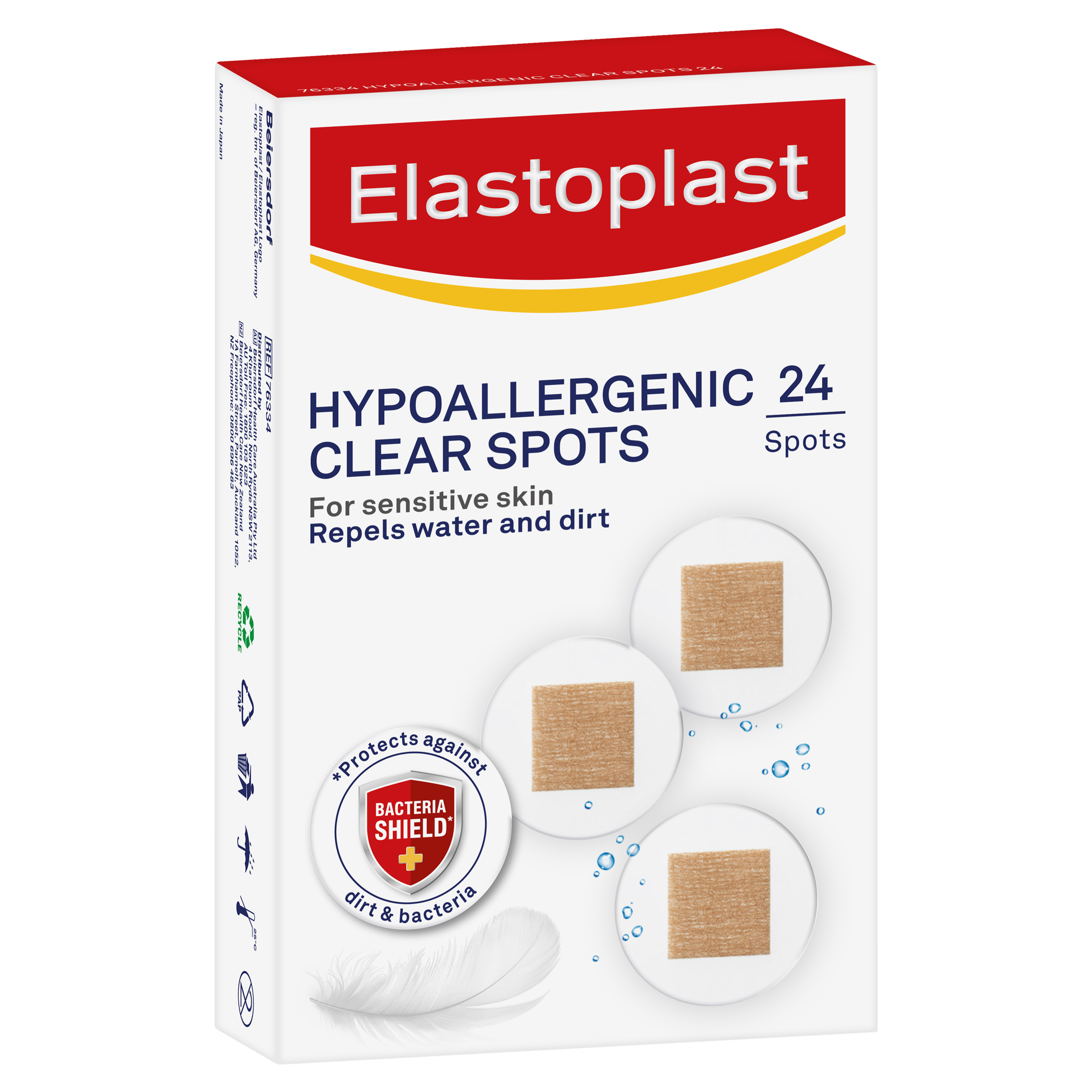 ELASTOPLAST HYPOALLERGENIC TRANSPARENT SPOT 24 PACK