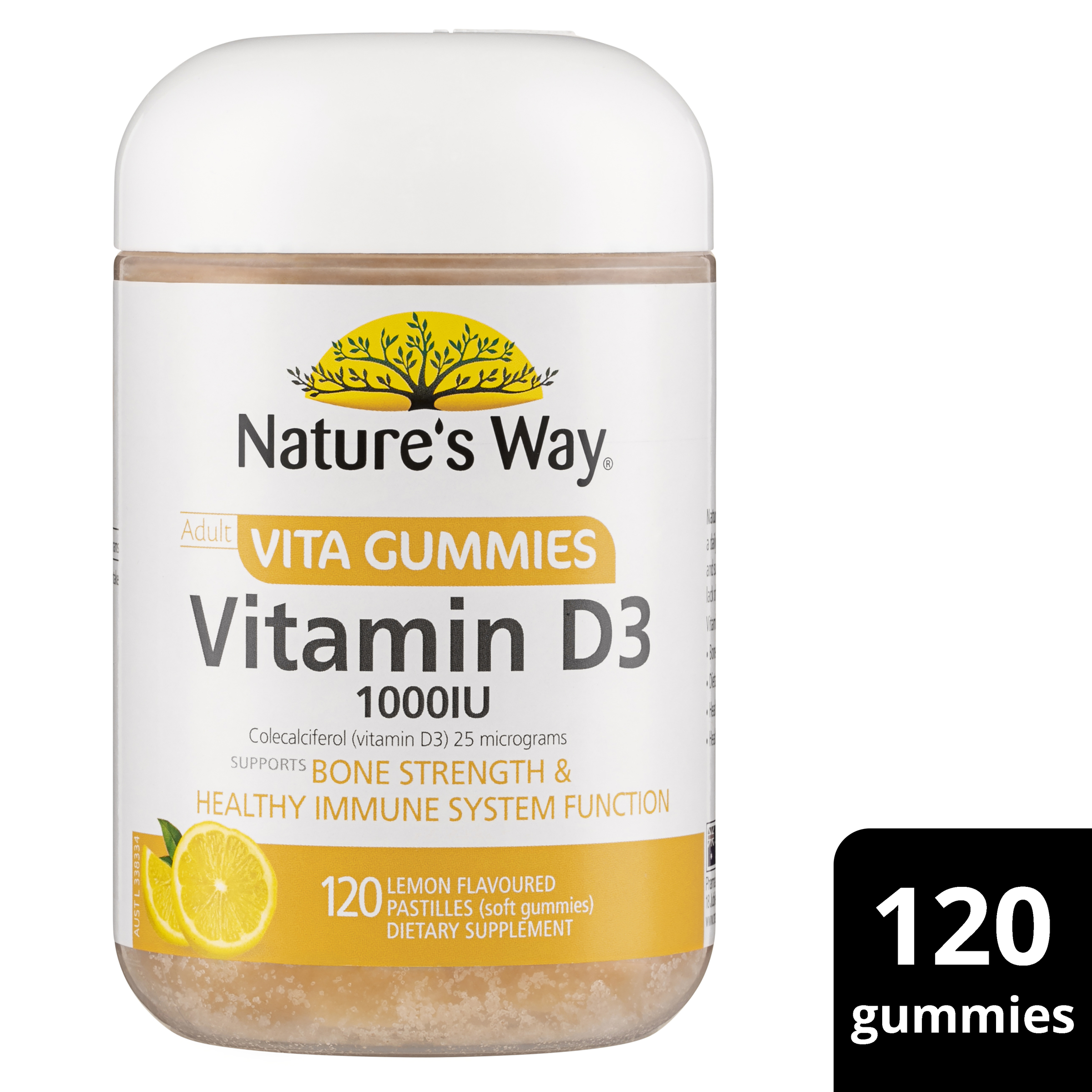 NATURES WAY ADULT GUMMIES VIT D3 1000IU 120 - Image 5