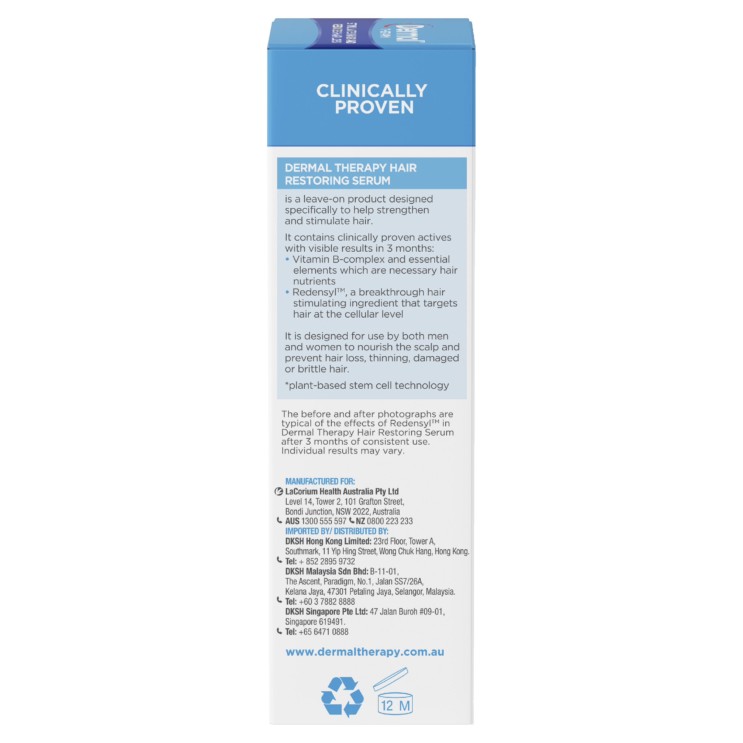 DERMAL THERAPY HAIR RESTORING SERUM 60ML - Image 3