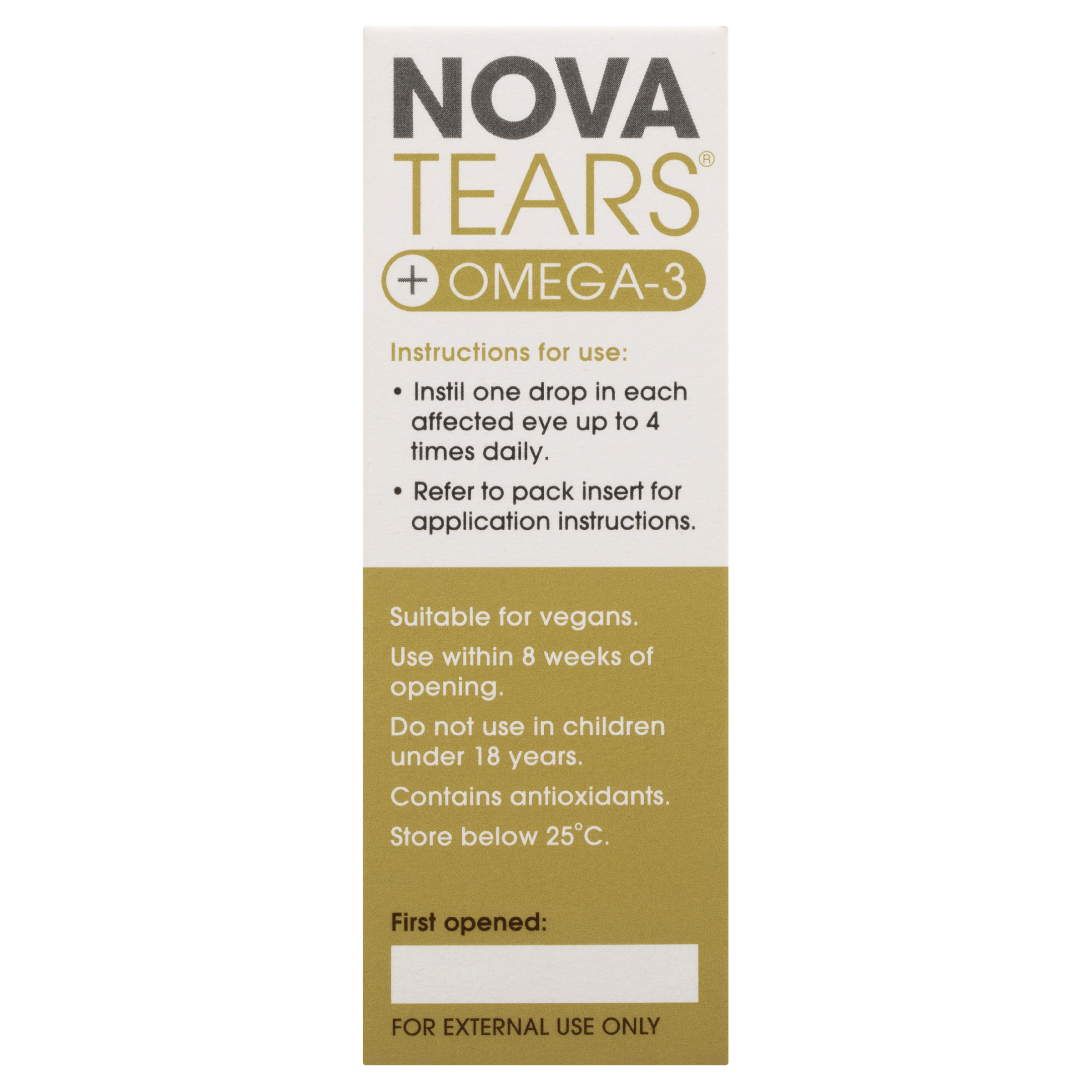 NOVA TEARS OMEGA-3 LUBRICANT EYE DROPS 3ML - Image 3
