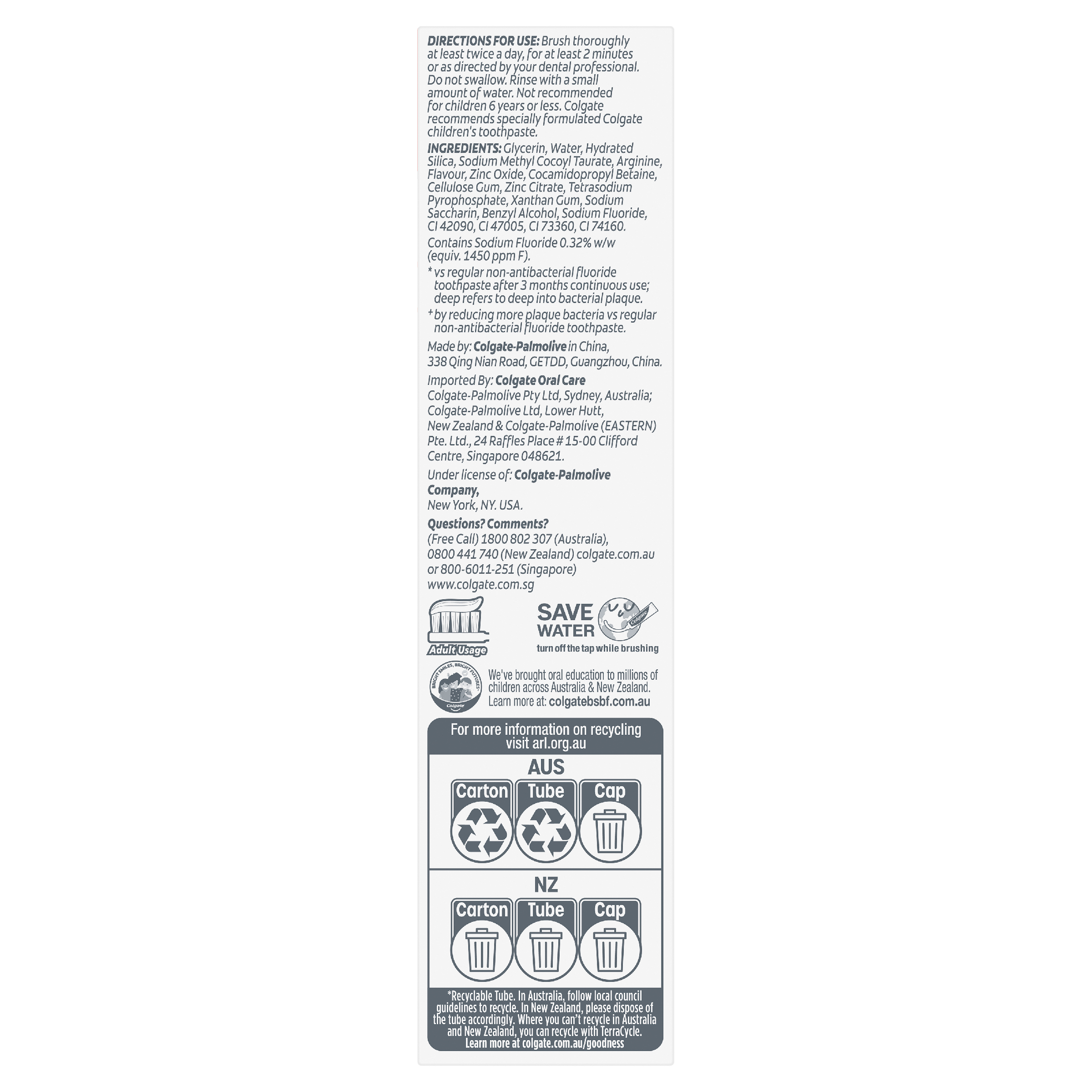 COLGATE TOOTHPASTE TOTAL PLAQUE GENTLE COOL MINT 95G - Image 3