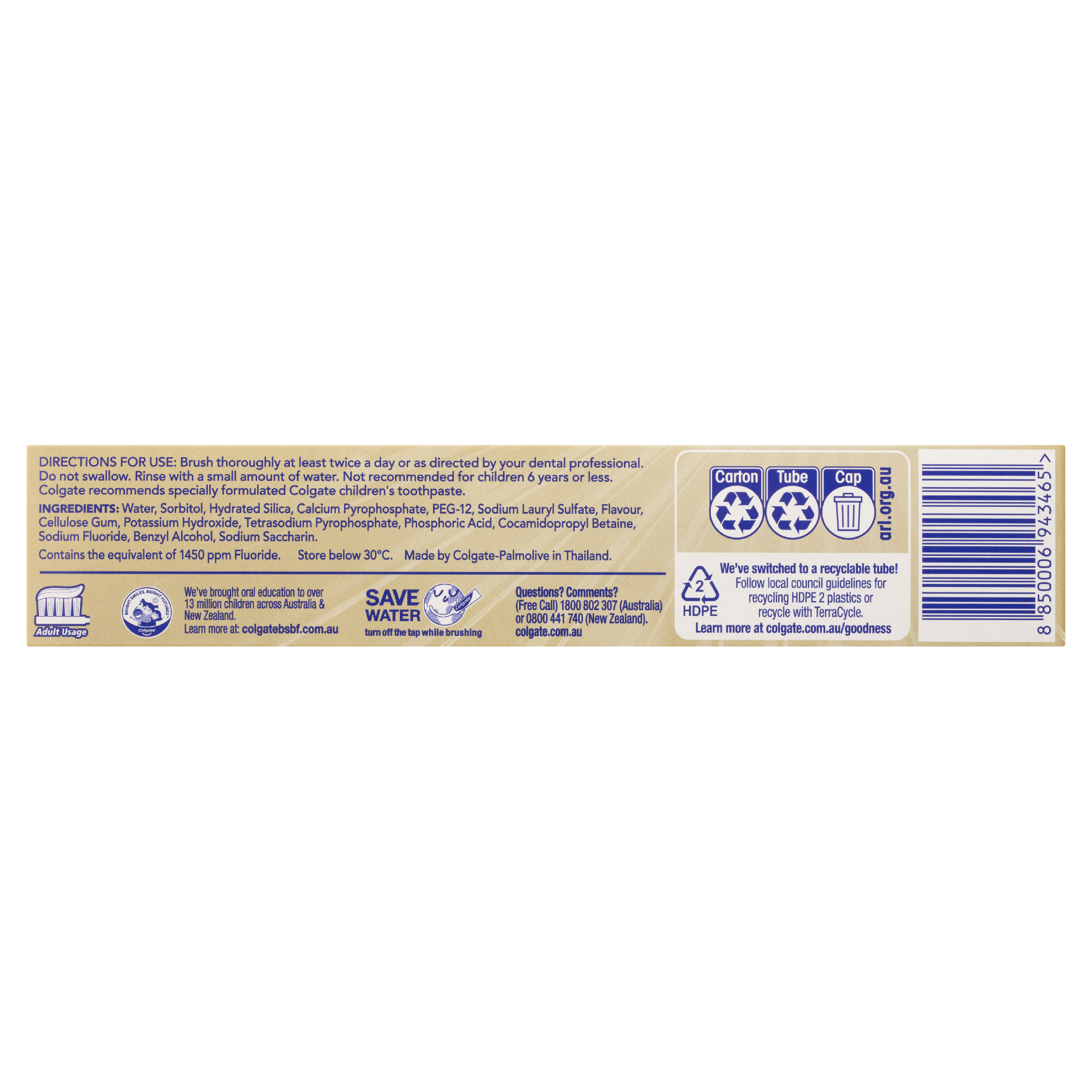 COLGATE TOOTHPASTE ADVANCED WHITENING TARTAR CONTROL 200G - Image 3