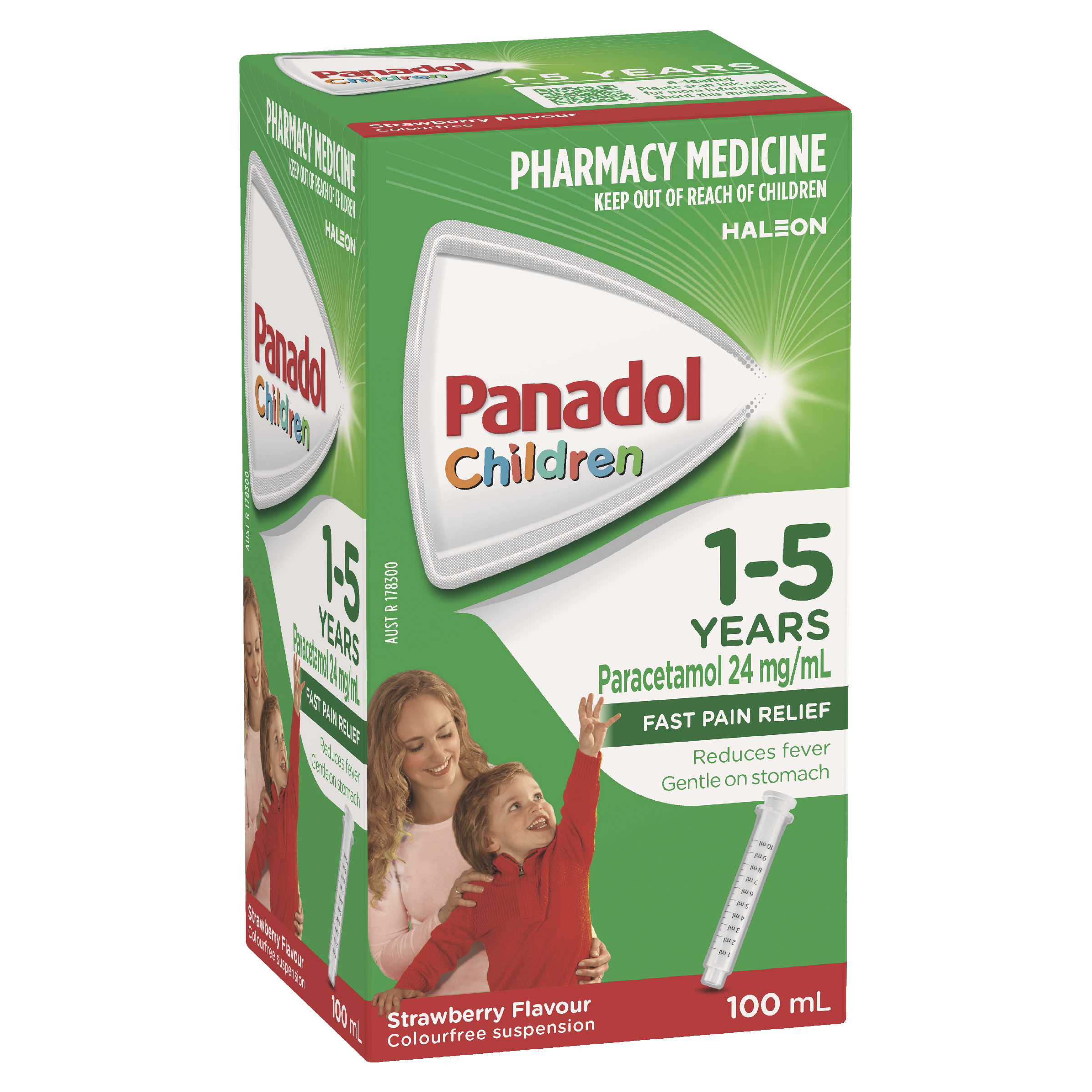 PANADOL CHILDREN 1 YEARS - 5 YEARS STRAWBERRY SUSPENSION 100ML
