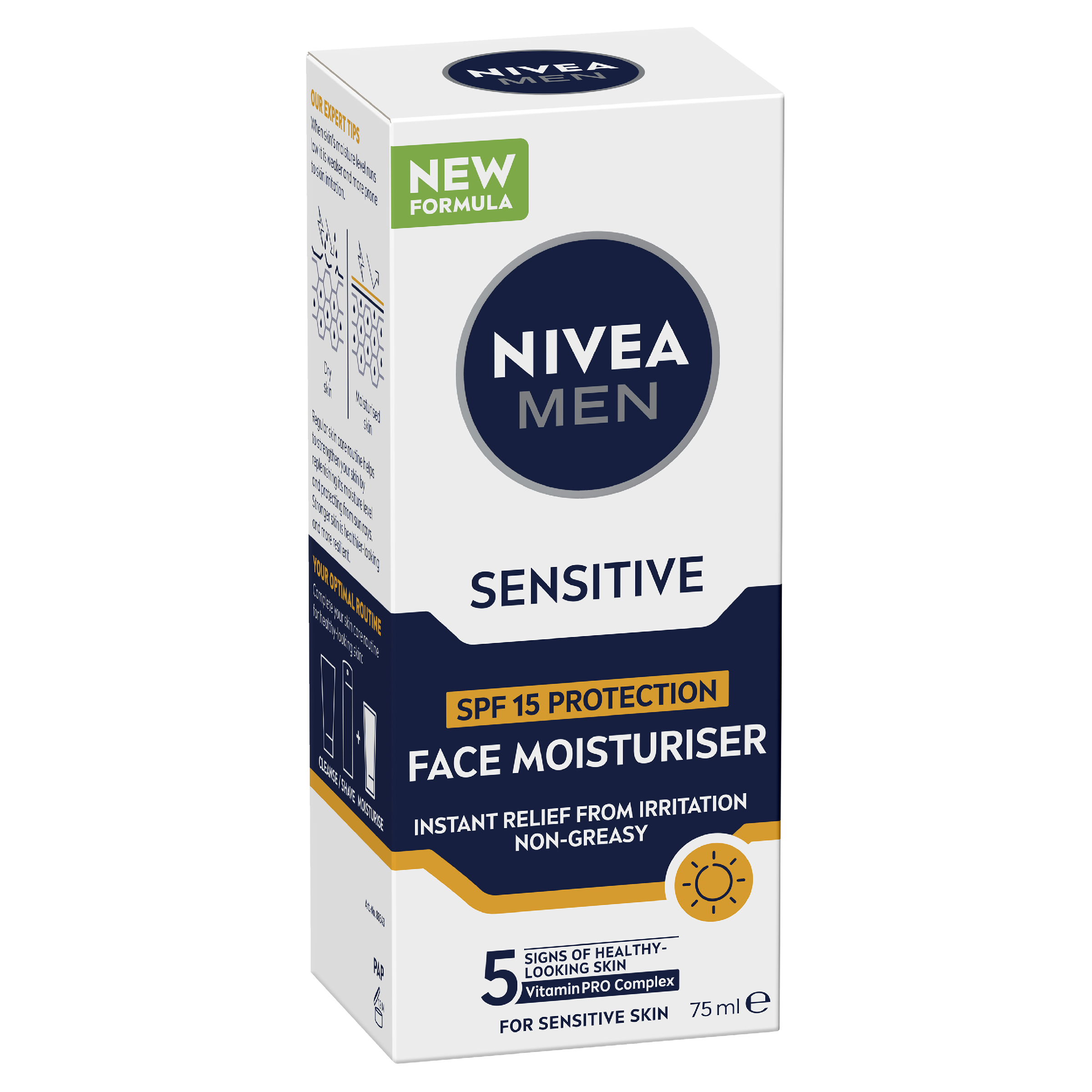 NIVEA MEN SENSITIVE PROTECTIVE MOISTURISER SPF15 75ML - Image 8