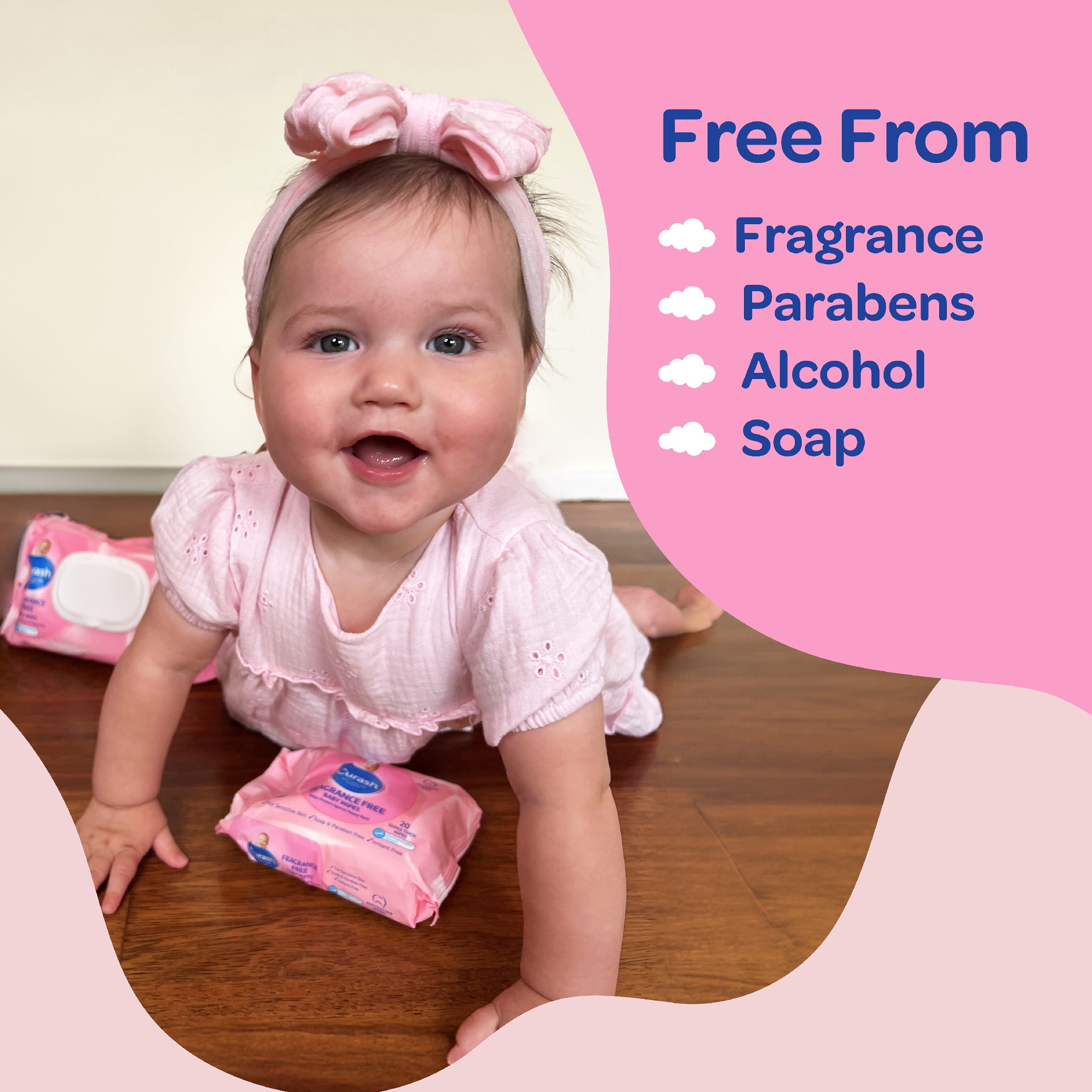 CURASH BABYCARE WIPES FRAGRANCE FREE 240 PACK - Image 9