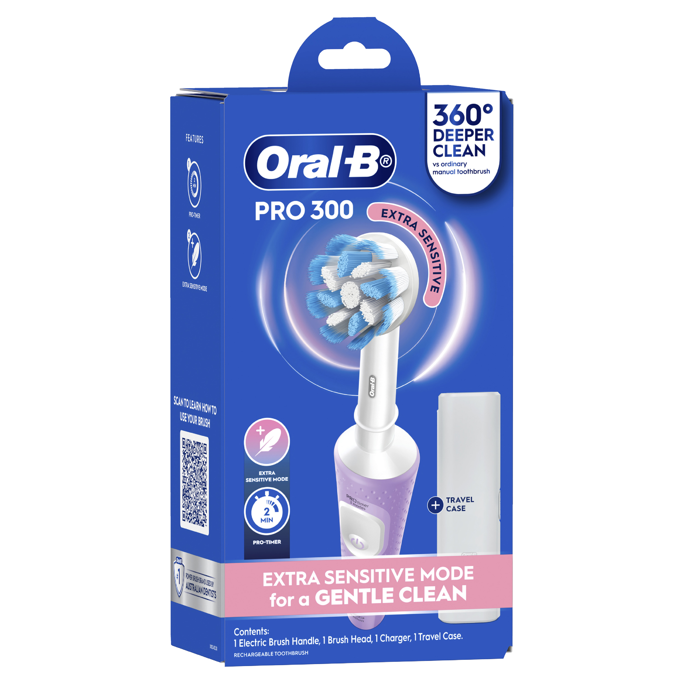 ORAL-B TOOTHBRUSH PRO 300 ELECTRIC LILAC 1 PACK - Image 9