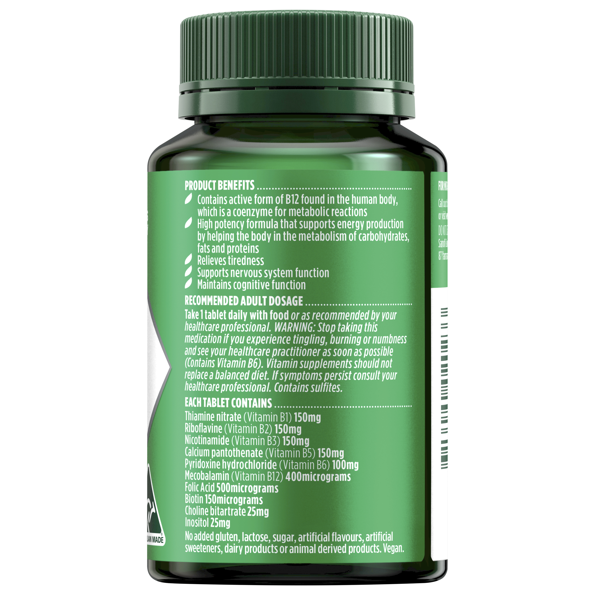 NATURES OWN ULTRA B FORTE 60 TABLETS - Image 2