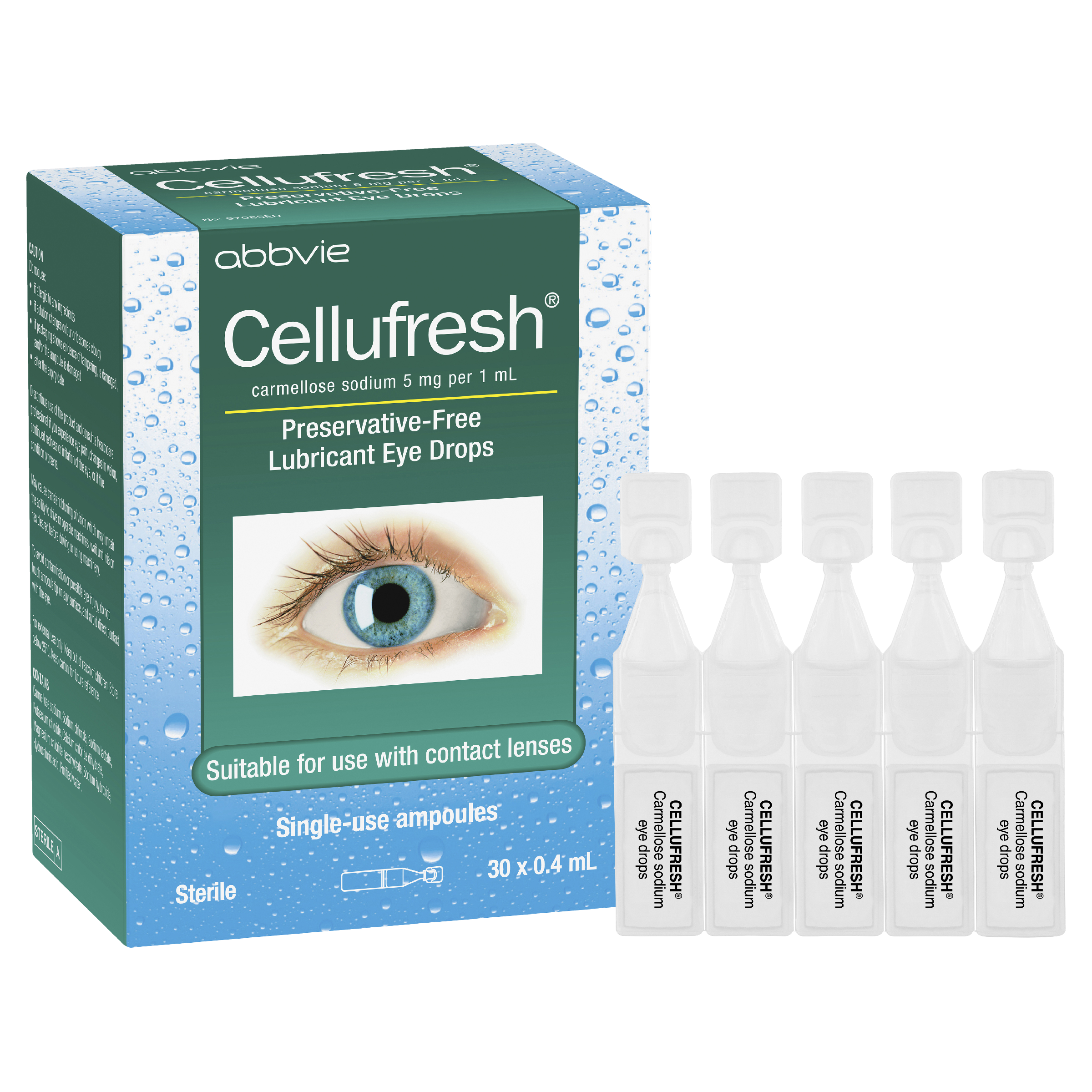 CELLUFRESH LUBRICANT EYE DROPS 0.4ML 30 PACK - Image 8