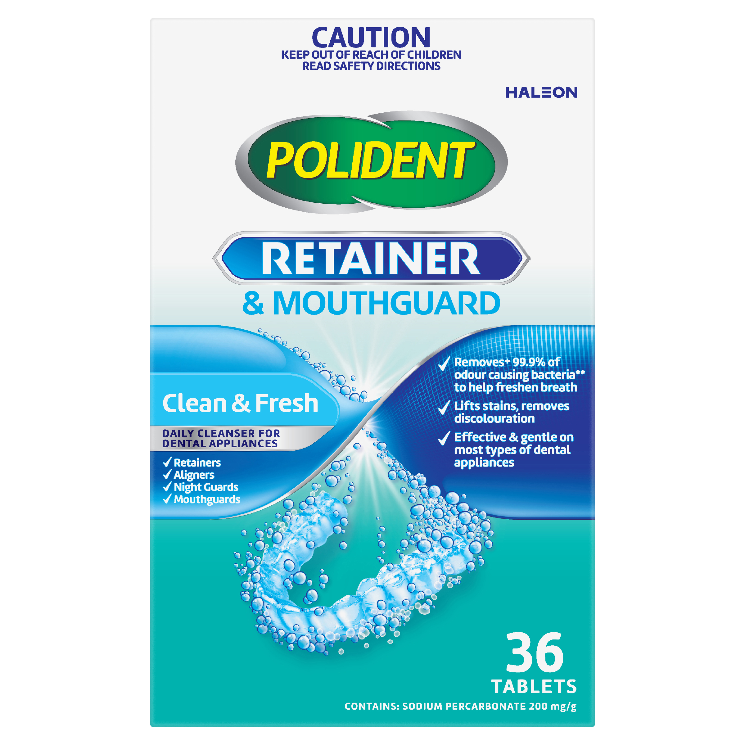 POLIDENT RETAINER & MOUTH GUARD 36 TABLETS - Image 2