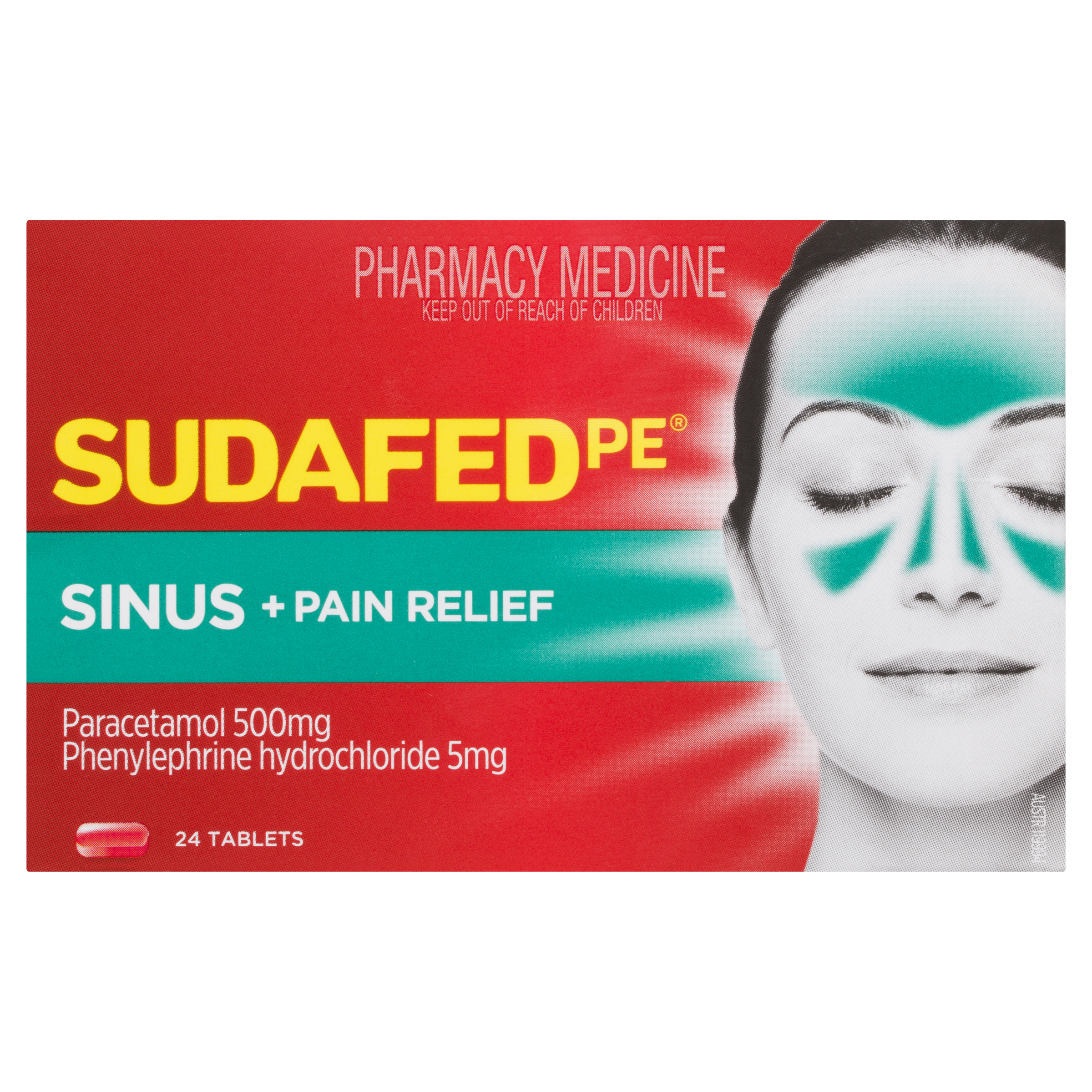 SUDAFED PE SINUS PAIN 24 TABLETS - Image 2
