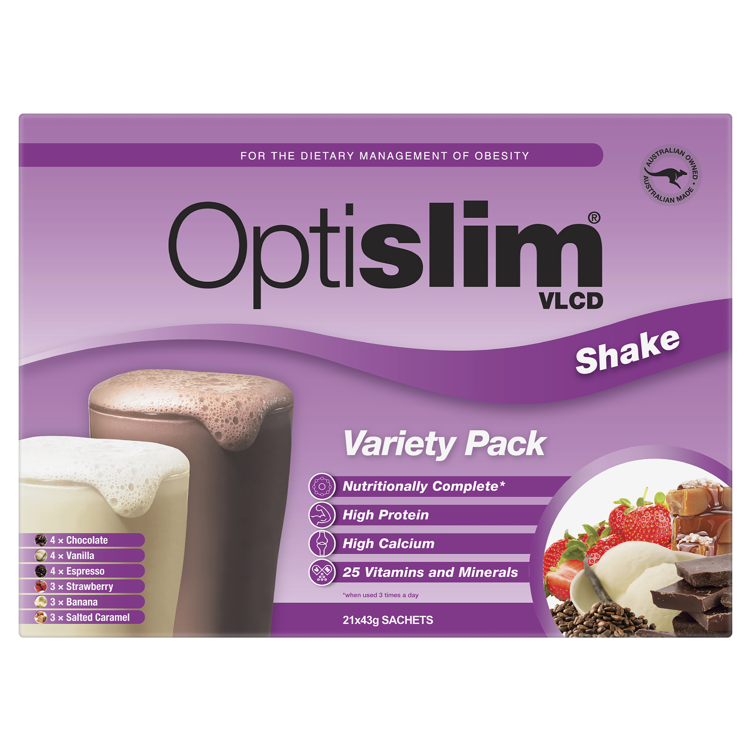 OPTISLIM VLCD SHAKE VARIETY 43G 21 PACK - Image 2