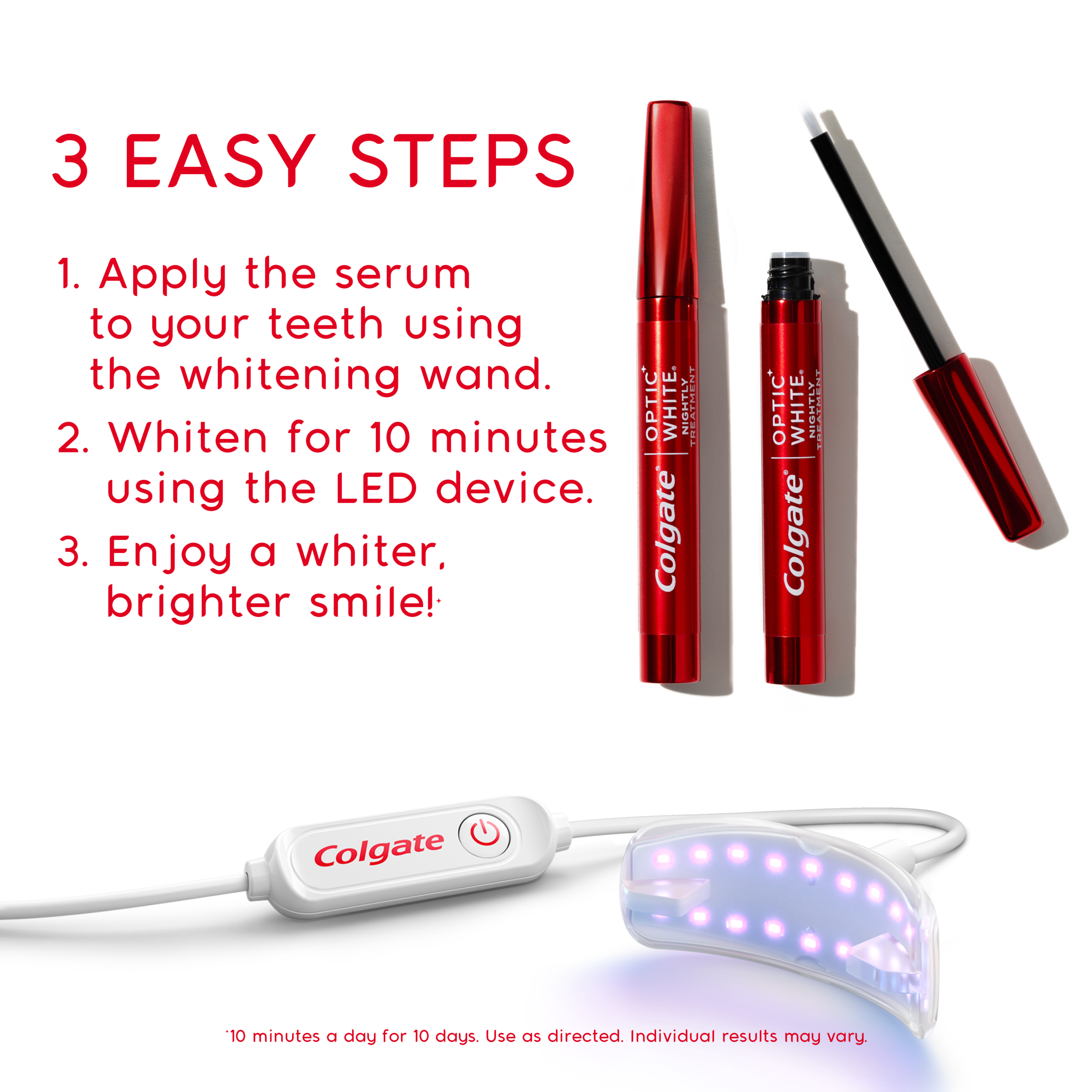 COLGATE OPTIC WHITE FLEXLIGHT LED WHITENING KIT 2 PACK - Image 10