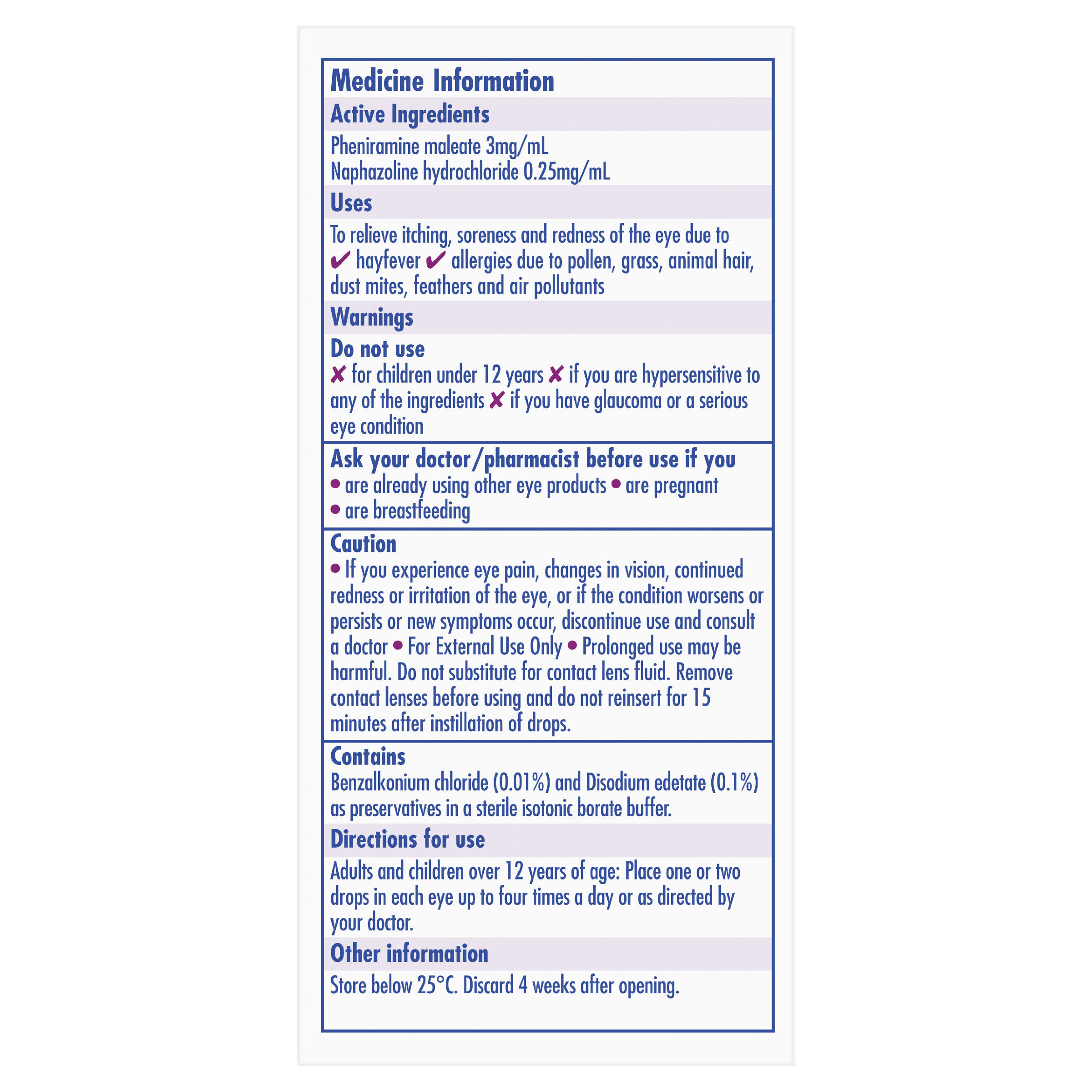 VISINE ALLERGY EYE DROPS 15ML - Image 4