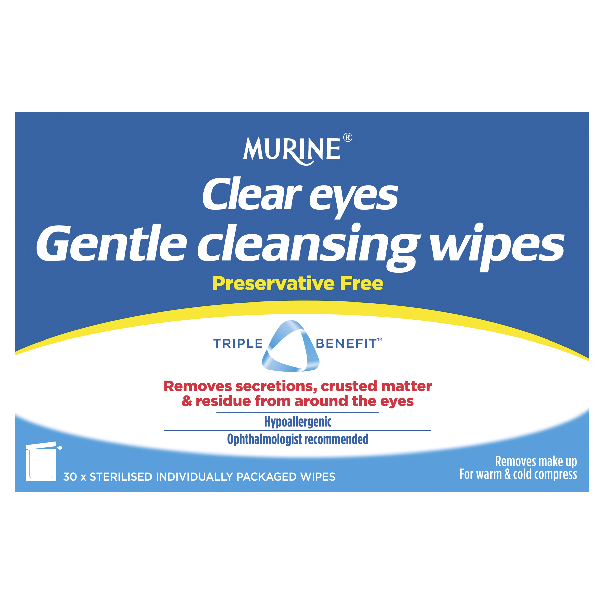 MURINE CLEAR EYE WIPES 30 PACK - Image 8