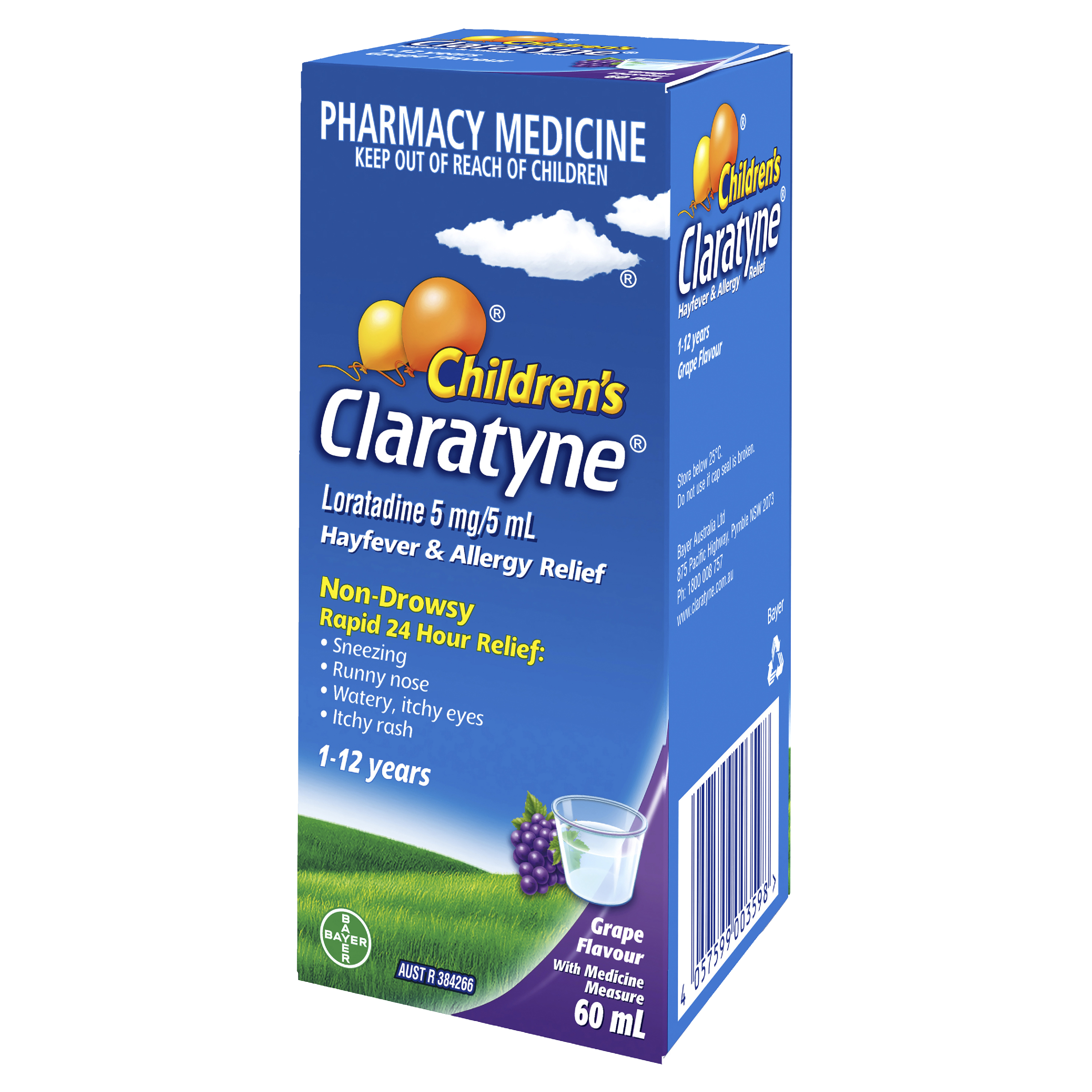 CLARATYNE CHILDRENS GRAPE SYRUP 60ML - Image 7