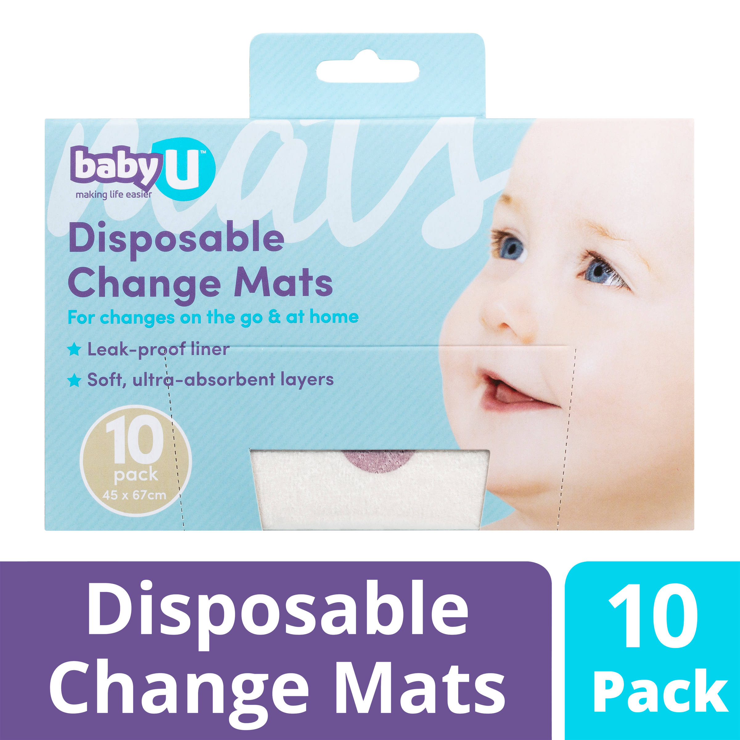 BABY U DISPOSABLE CHANGE MATS 10 PACK - Image 11