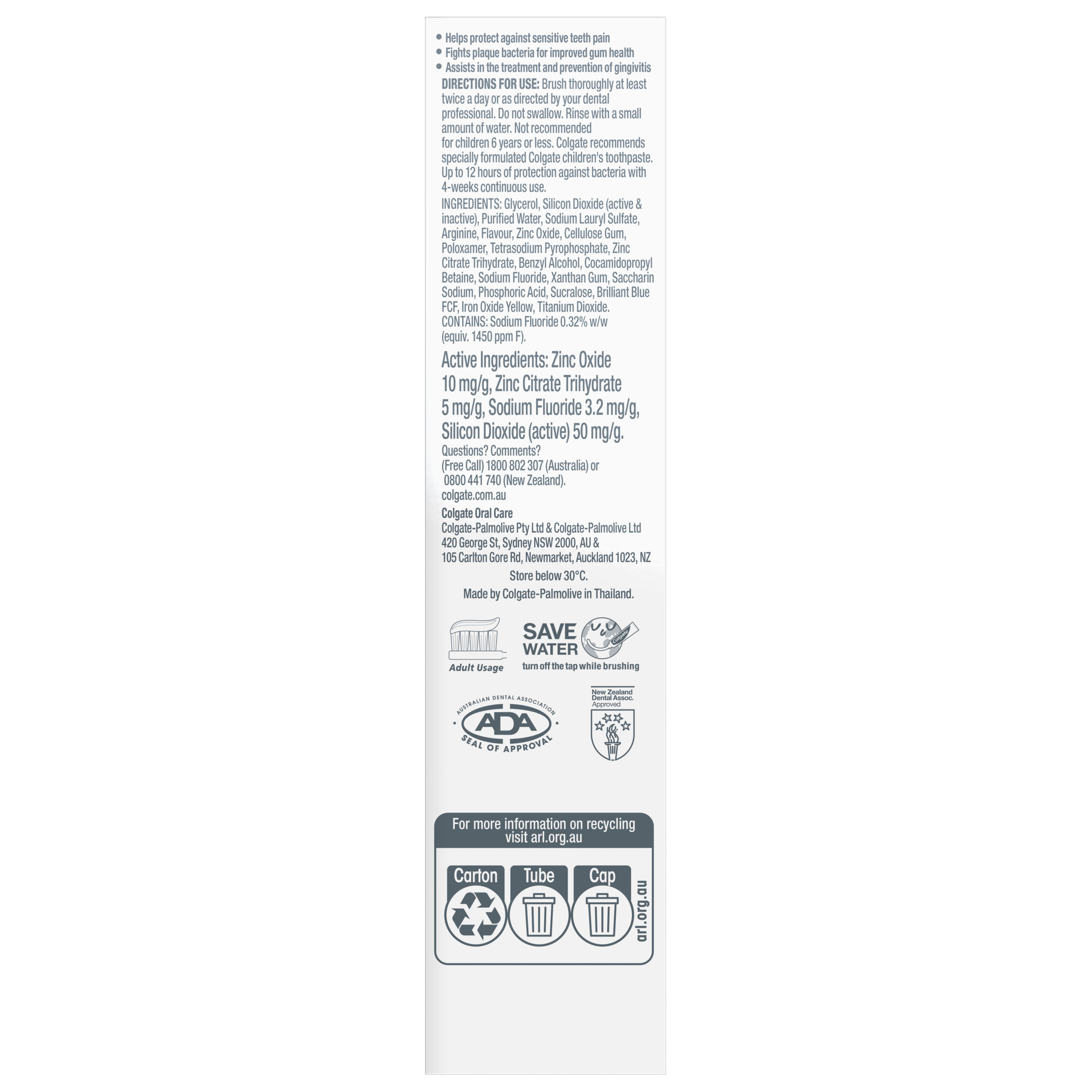 COLGATE TOOTHPASTE TOTAL SENSITIVITY + GUM MINT 115G - Image 9