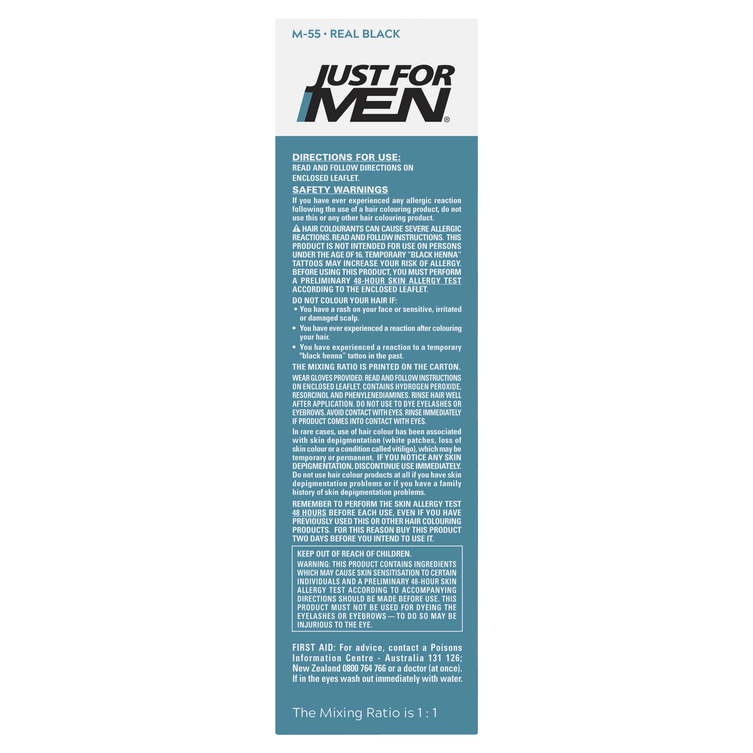 JUST FOR MEN MOUSTACHE & BEARD REAL BLACK - Image 3