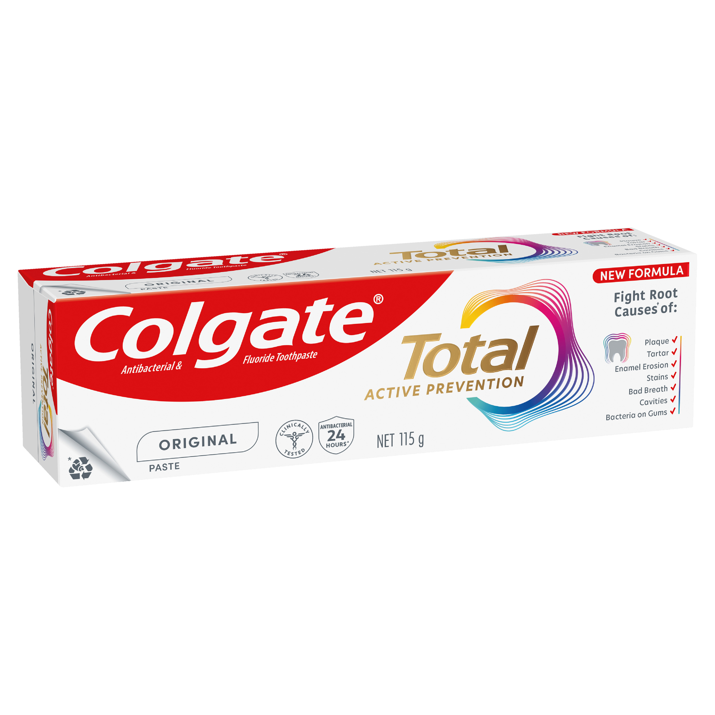 COLGATE TOOTHPASTE TOTAL ORIGINAL ANTIBACTERIAL 115G