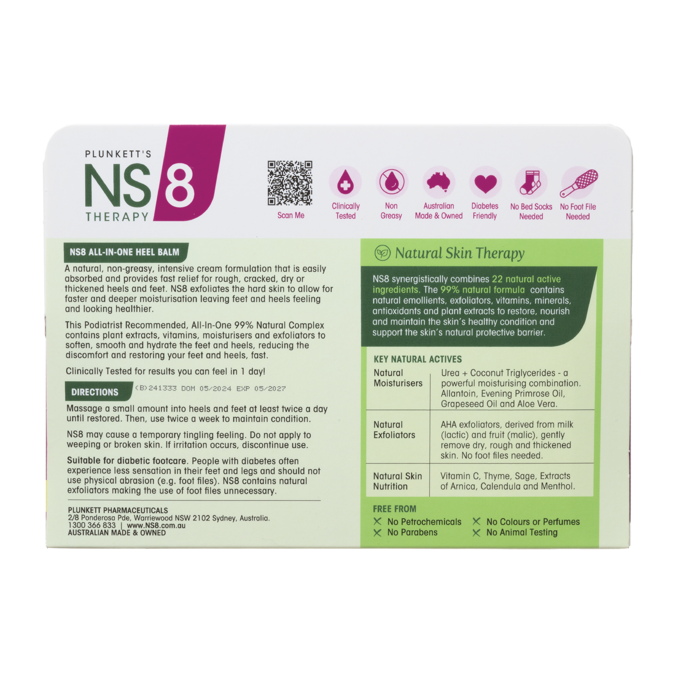 PLUNKETTS NS8 HEEL BALM COMPLEX 125ML - Image 2