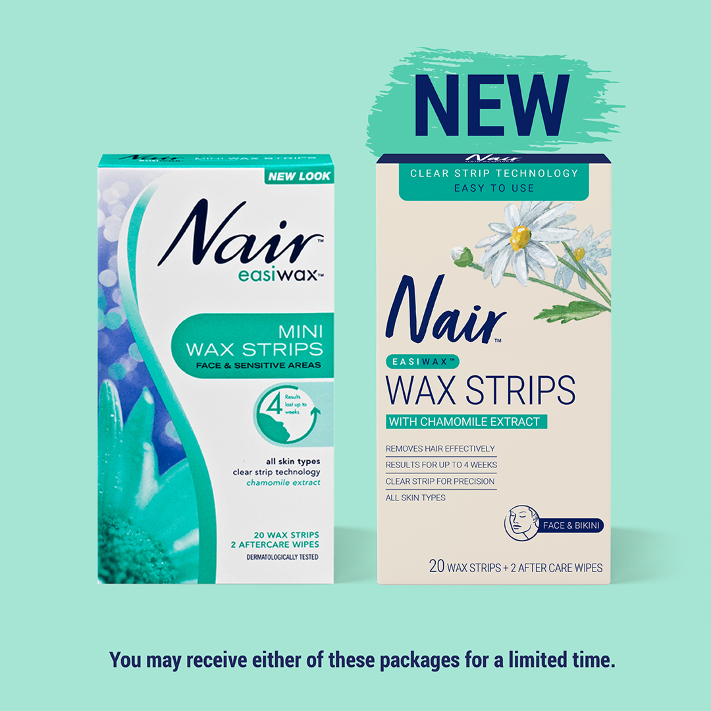 NAIR EASIWAX WAX STRIPS MINI FACE & SENSITIVE AREAS 20 PACK - Image 4