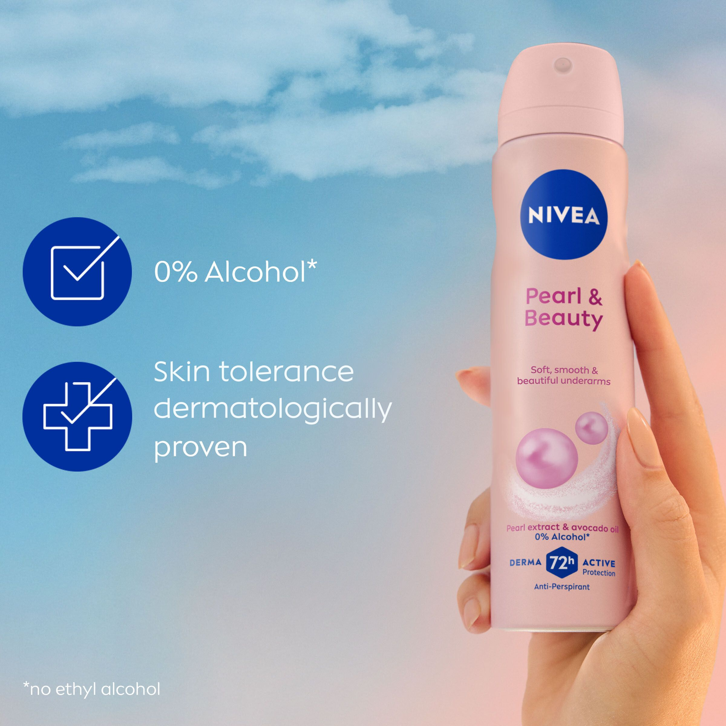 NIVEA WOMEN ANTIPERSPIRANT PEARL & BEAUTY 48H 250ML - Image 5