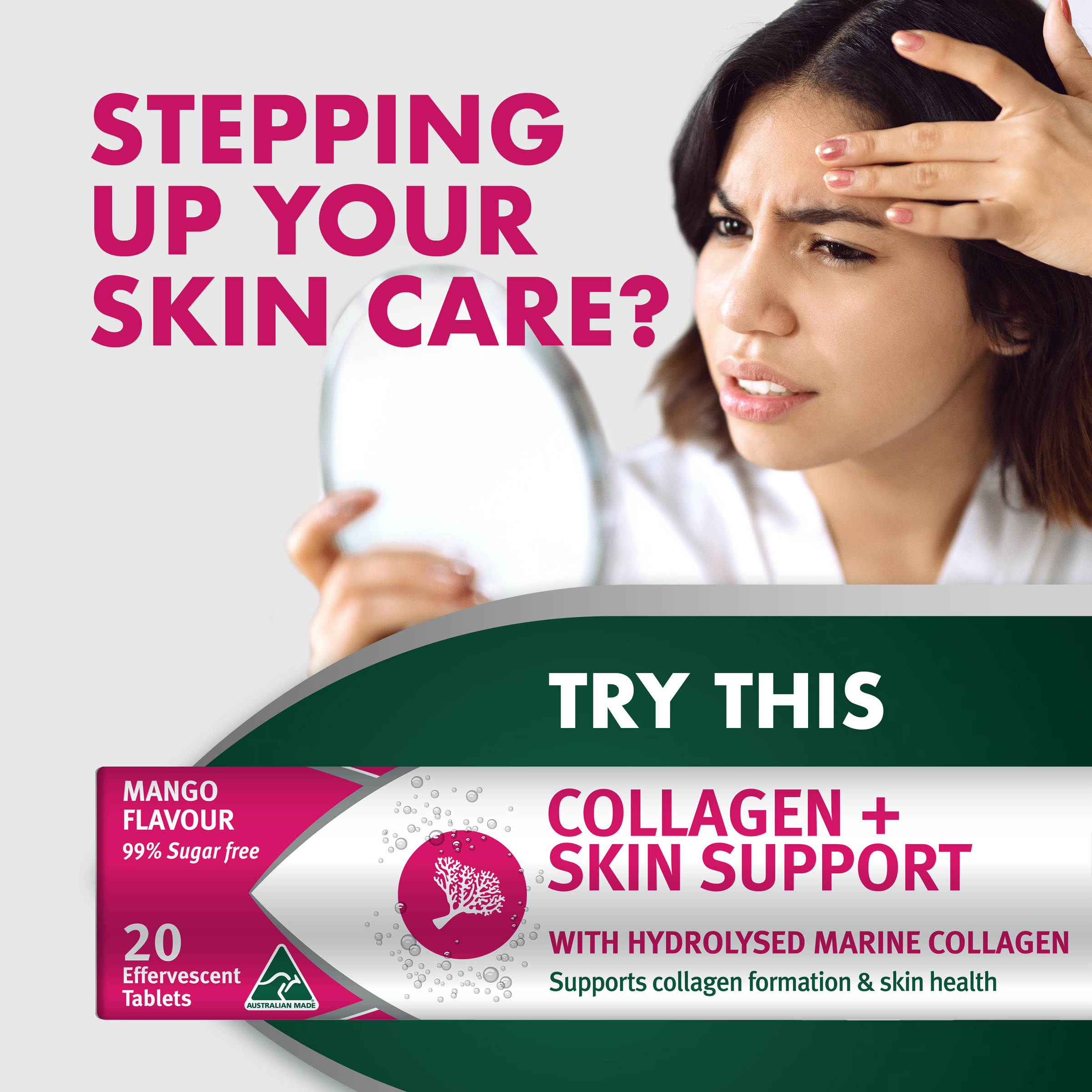 NATURES OWN COLLAGEN + SKIN SUPPORT 20 TABLETS - Image 3