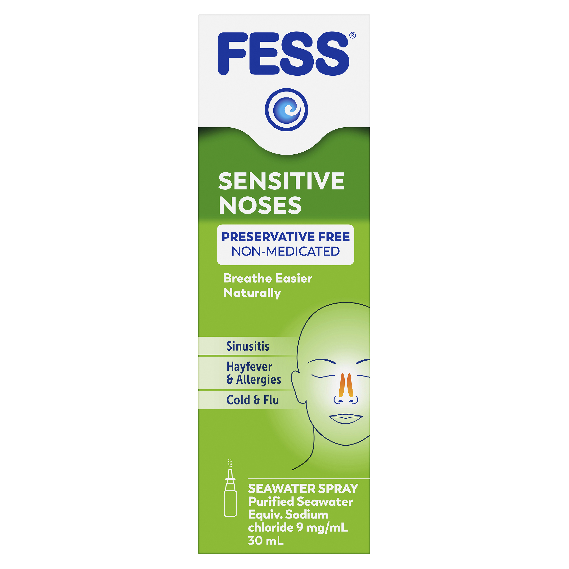 FESS SENSITIVE NOSES NASAL SPRAY 30ML - Image 2