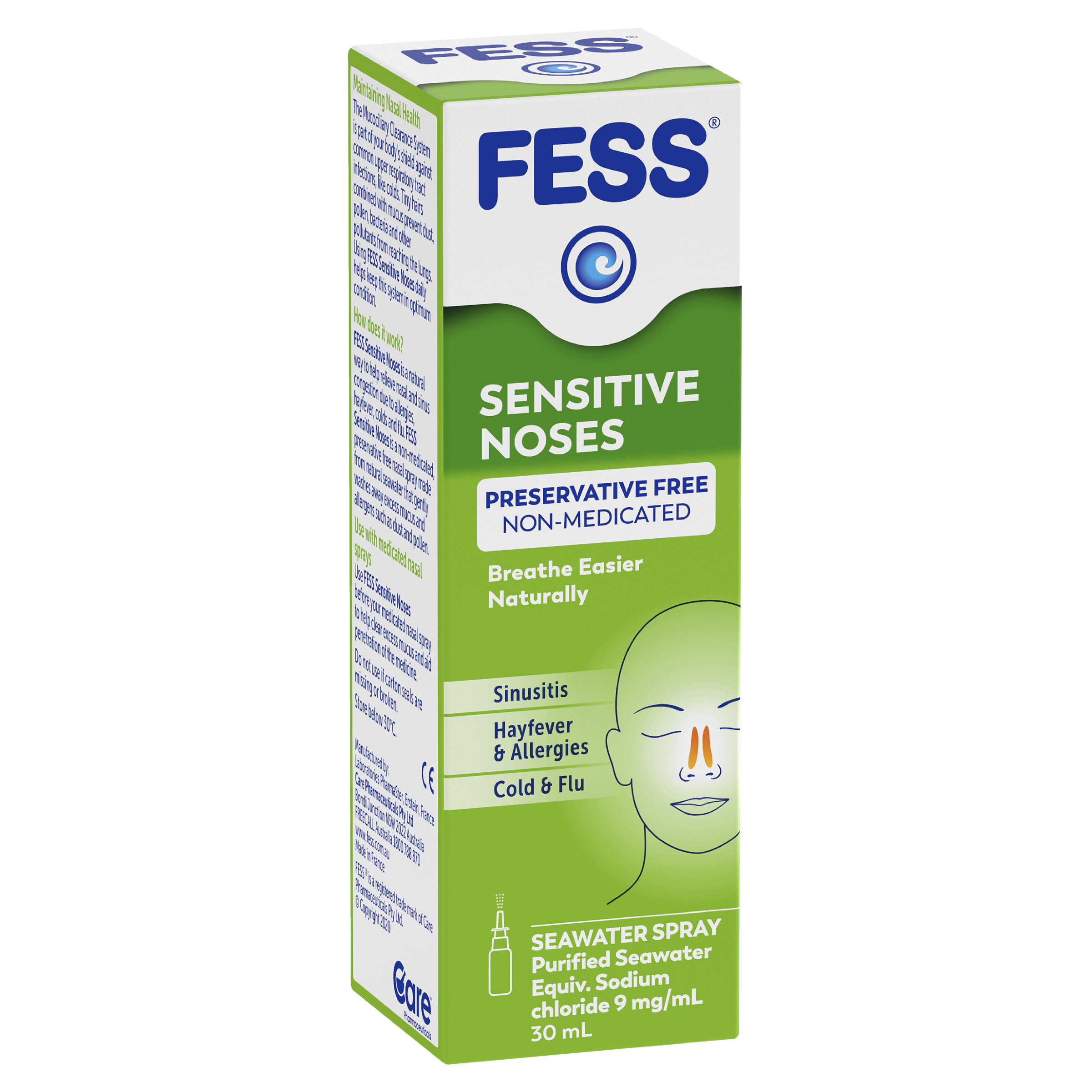 FESS SENSITIVE NOSES NASAL SPRAY 30ML