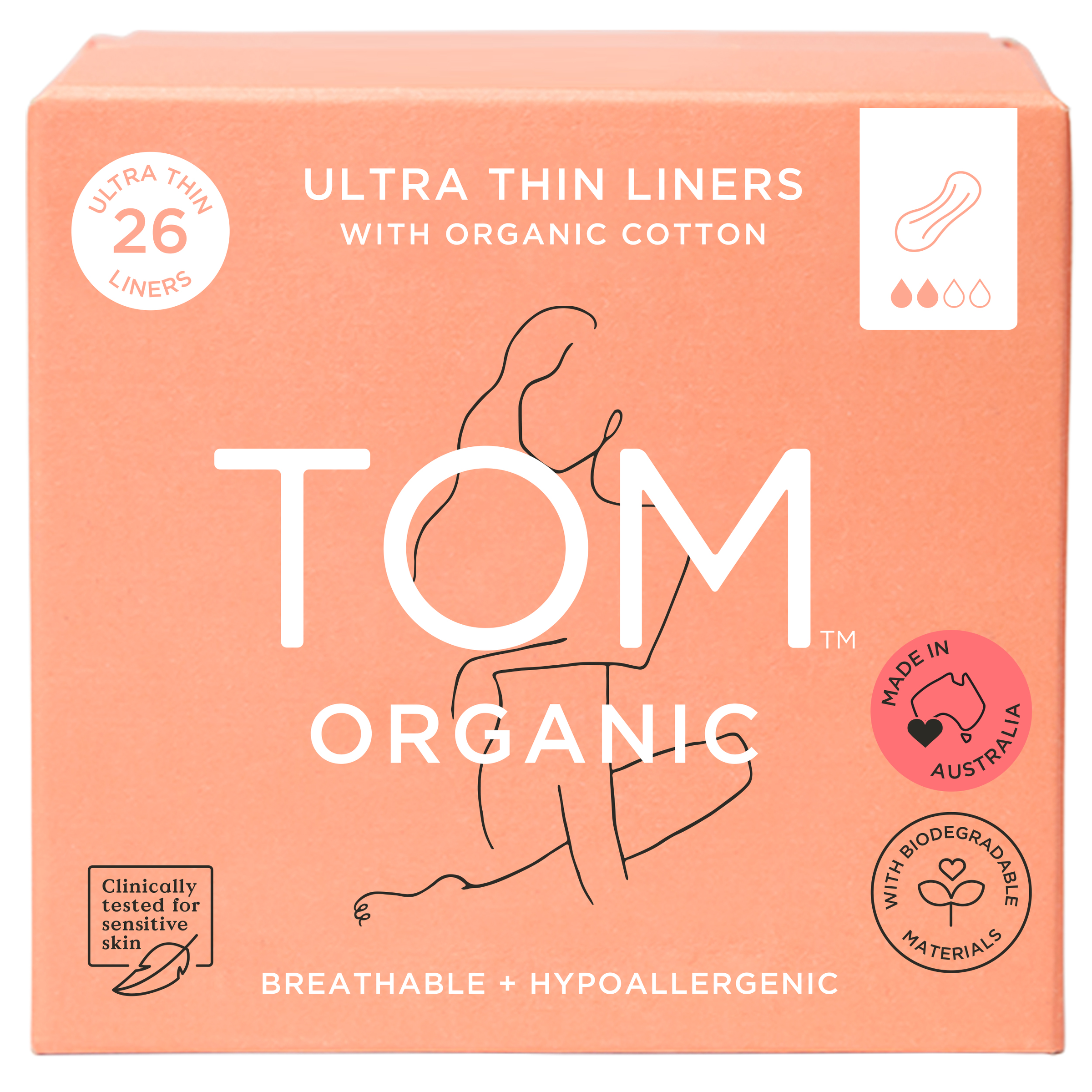 TOM ORGANIC ULTRA THIN LINER 26 PACK