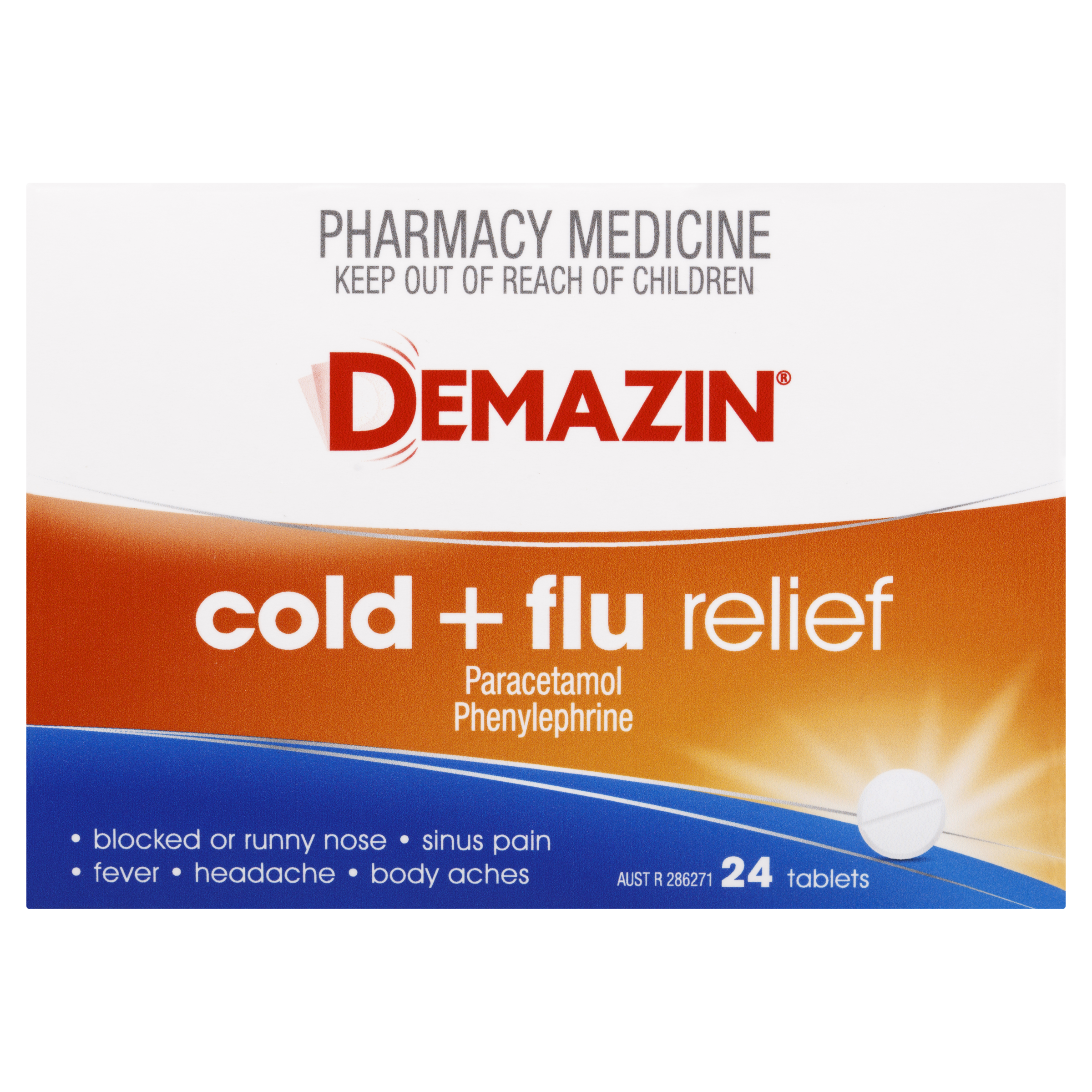 DEMAZIN COLD & FLU RELIEF PE 24 TABLETS - Image 2