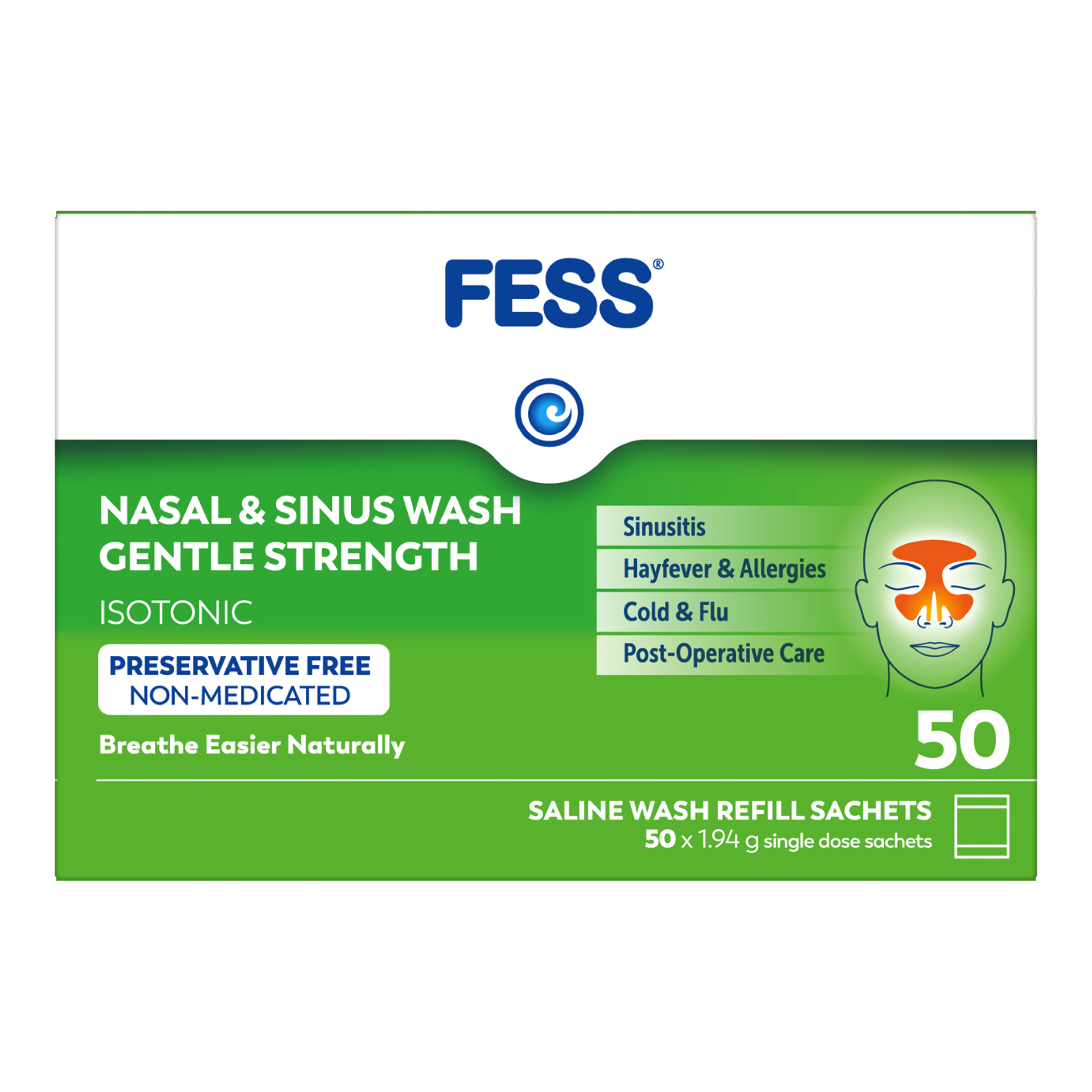 FESS NASAL AND SINUS WASH REFILL GENTLE 50 - Image 8