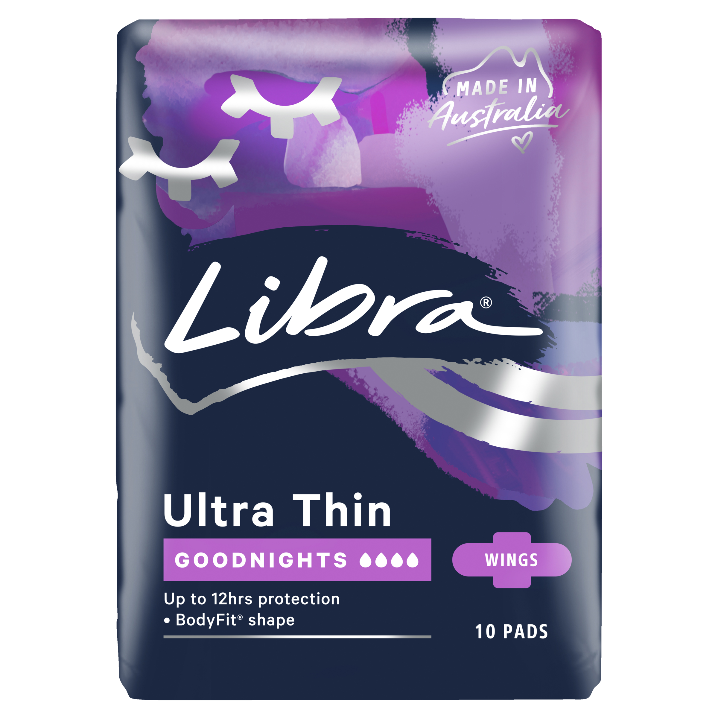 LIBRA PADS ULTRA THIN GOODNIGHTS WINGS 10 PACK - Image 2